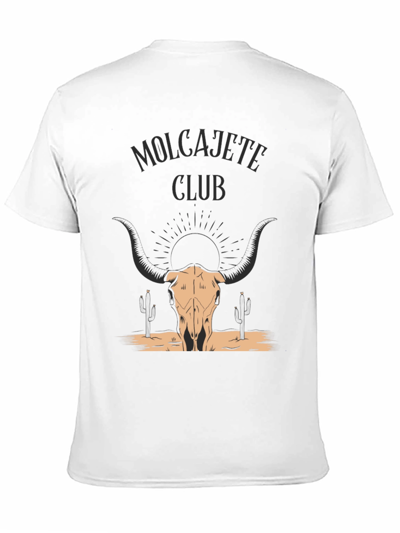 Black Molcajete Club Bull Skull Graphic Tee view 11