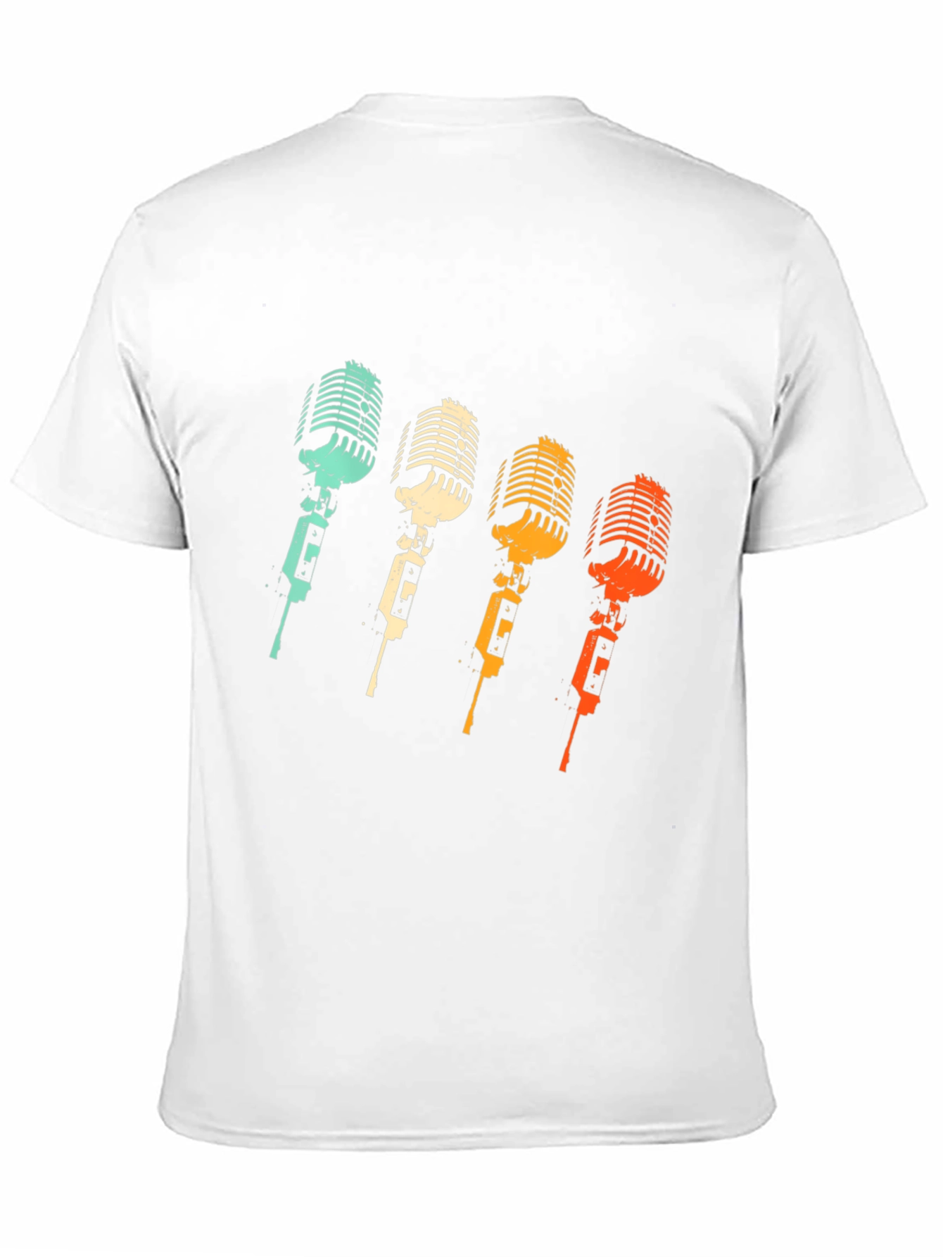 Black Retro Microphone T-Shirt - Vintage Music Lover Tee view 11