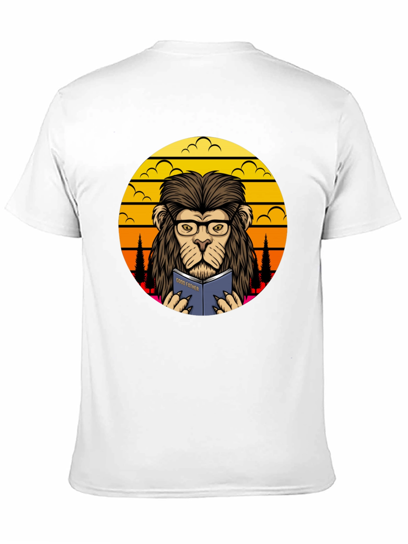 Black Lion Godfather Book T-Shirt view 11