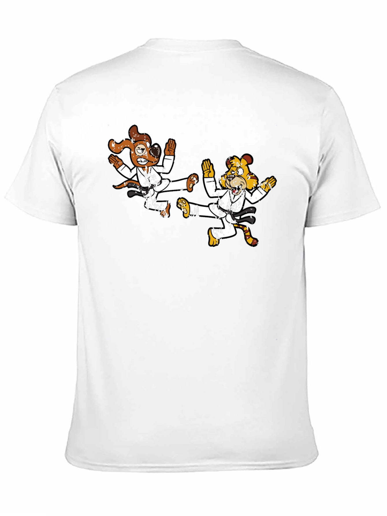 Black Karate Animals Black T-Shirt view 11