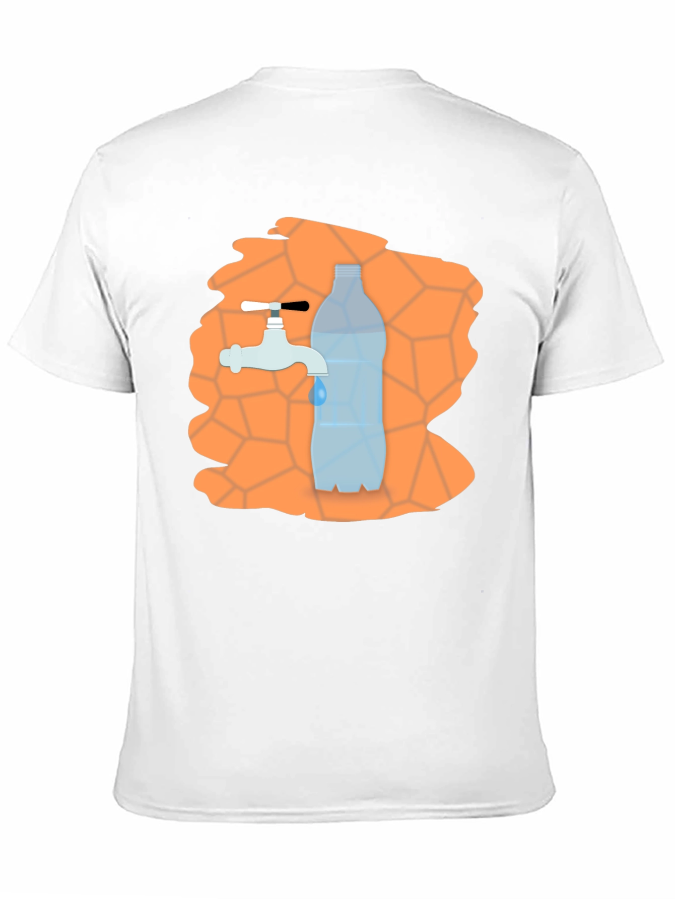 Black Water Tap & Bottle Graphic Tee - Unique Design view 11