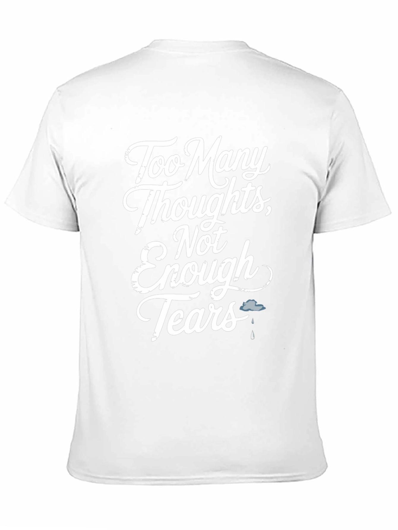 Black Too Many Thoughts Graphic T-Shirt view 11