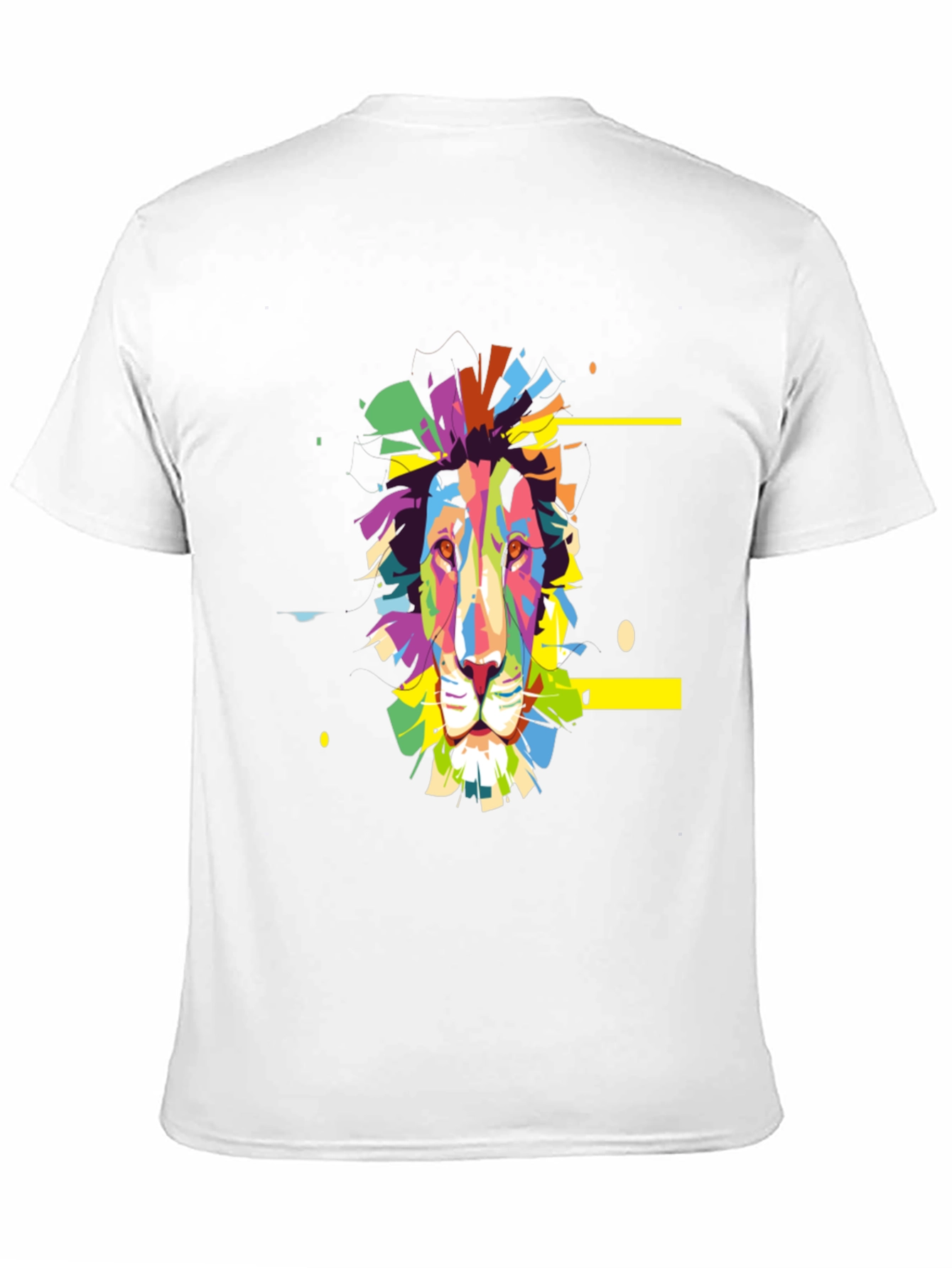Black Colorful Lion Graphic Print Tee - Black view 11