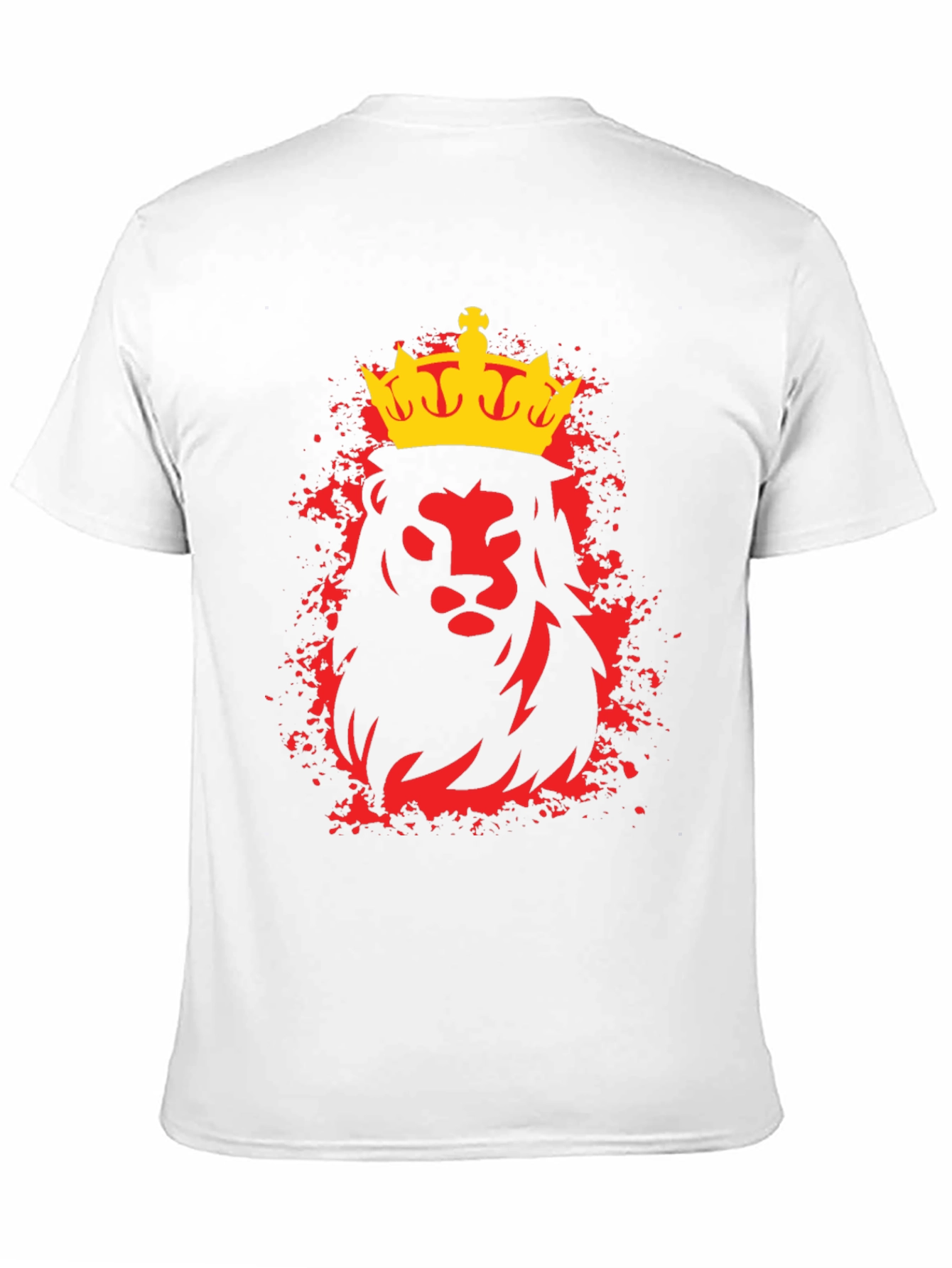 Black King Lion Graphic Tee - Black Crew Neck T-Shirt view 11