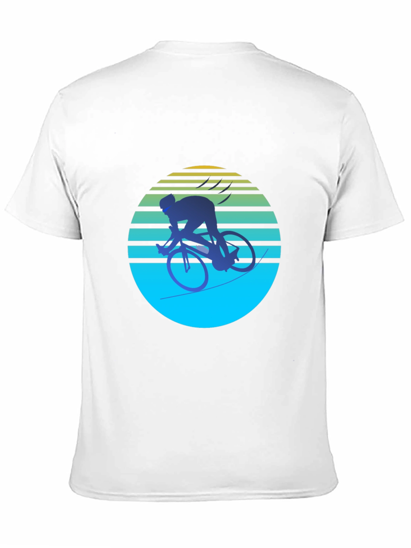 Black Retro Cyclist Graphic Tee - Black Cotton Blend view 11