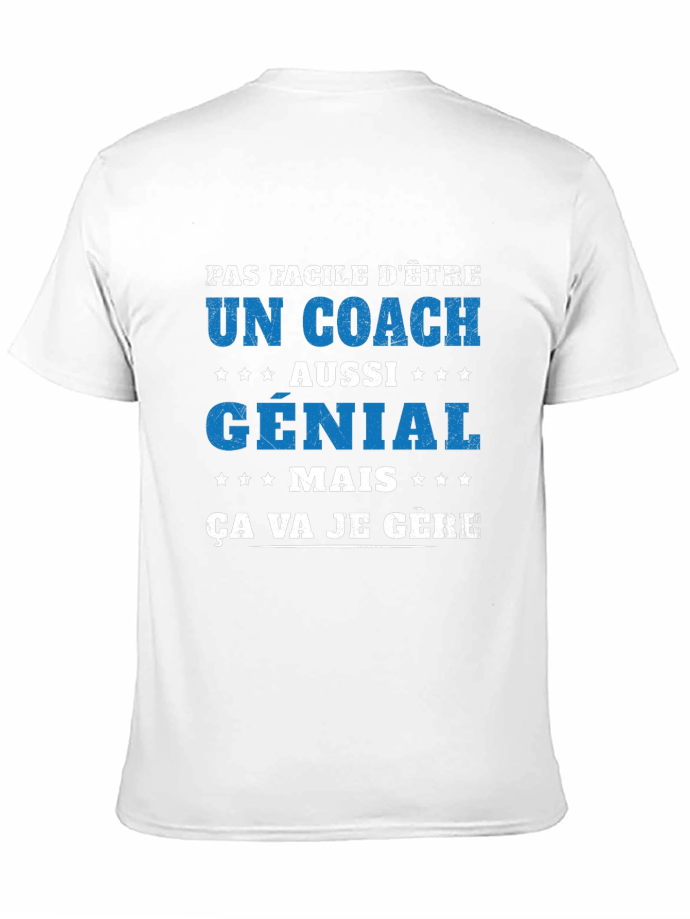 Black Funny Coach T-Shirt - Pas Facile D'Être view 11