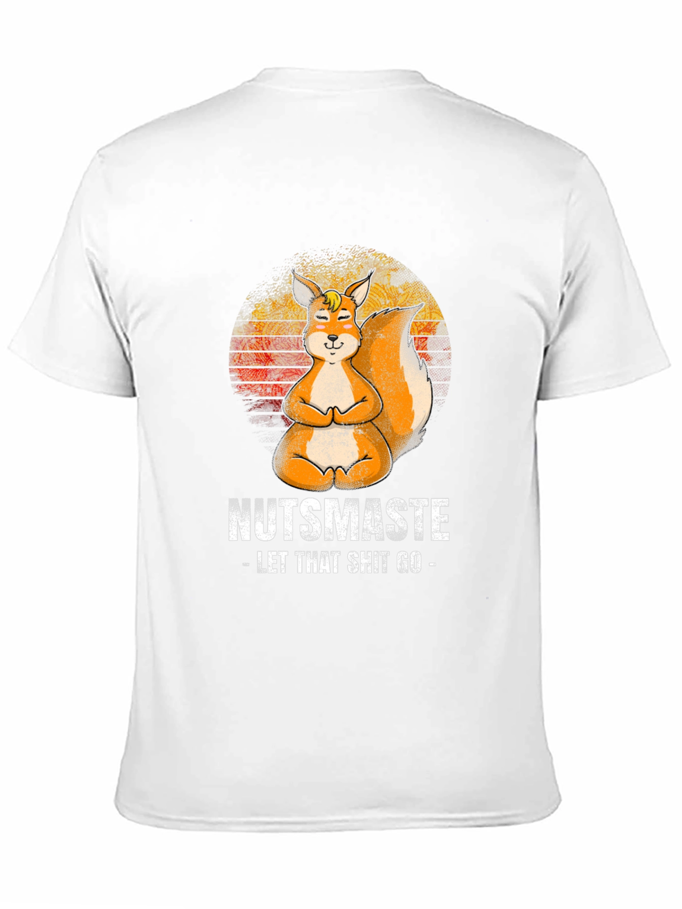 Black Nutsmaste Squirrel T-Shirt - Let That Shit Go - Yoga Squirrel view 11