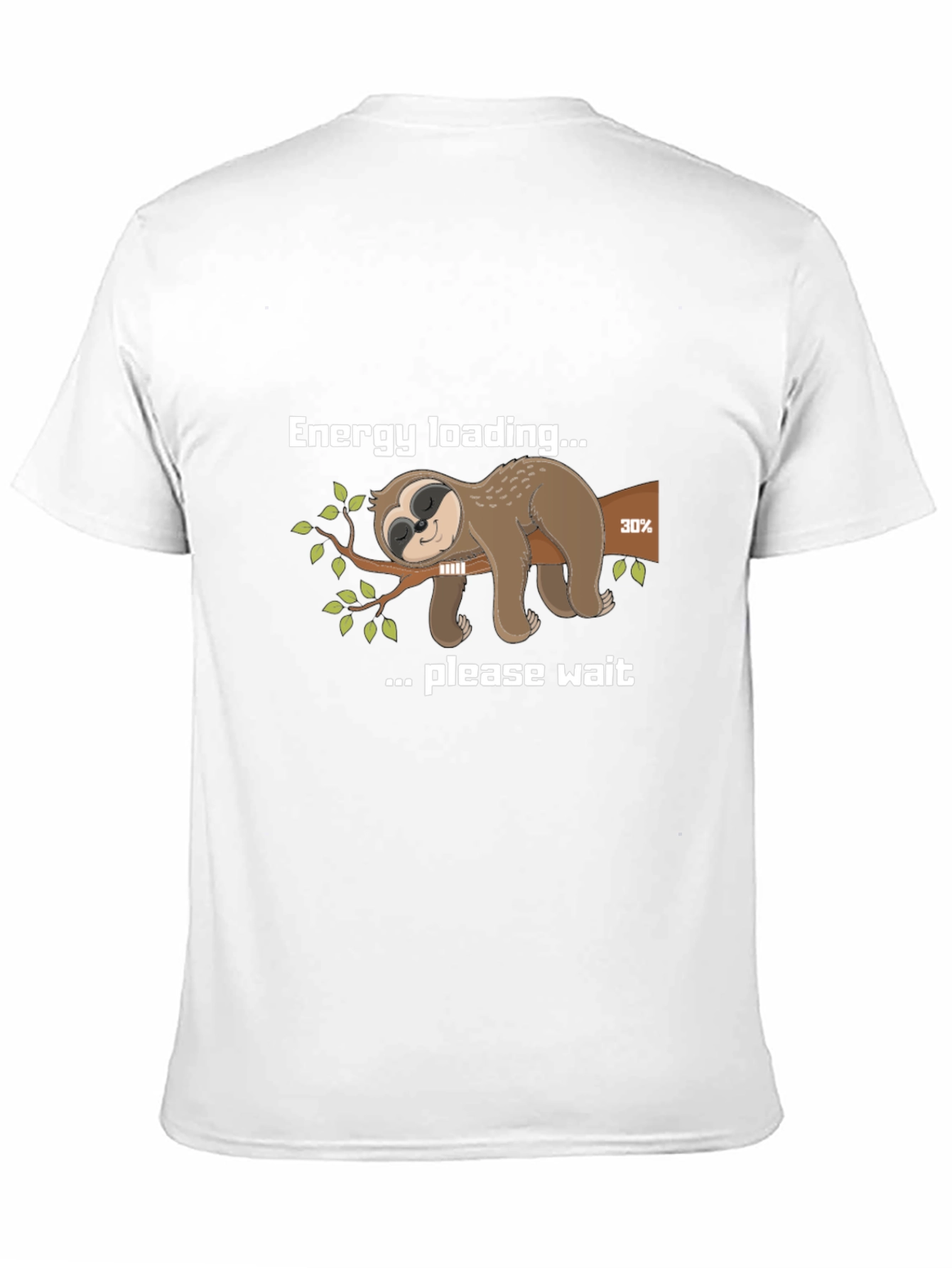 Black Energy Loading Sloth Graphic Tee view 11