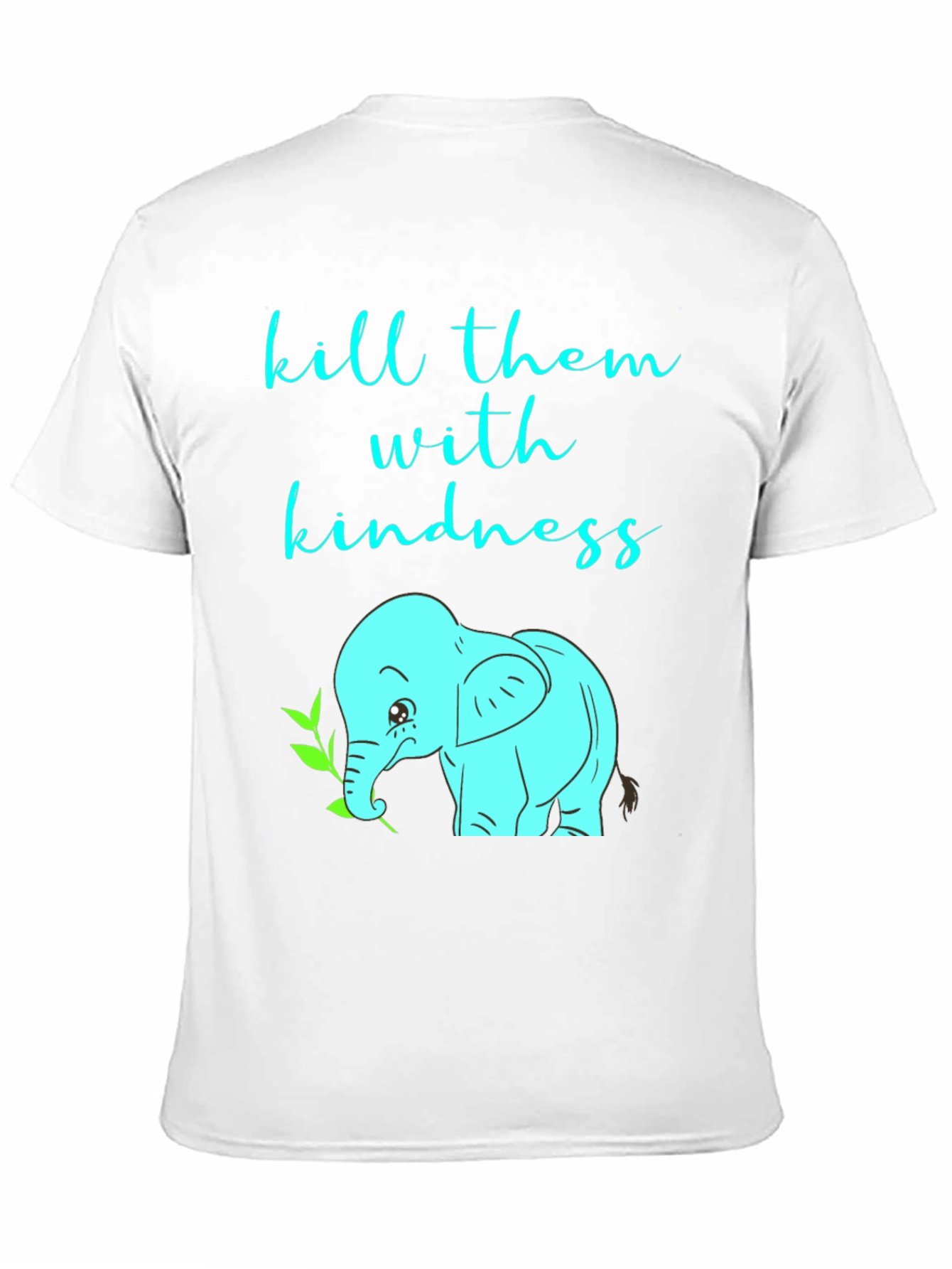 Black Kindness Elephant Graphic Tee - Unisex Soft Cotton T-Shirt view 11
