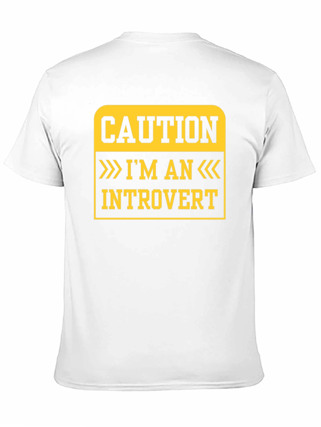 Black Caution Introvert T-Shirt - Funny Statement Tee view 11