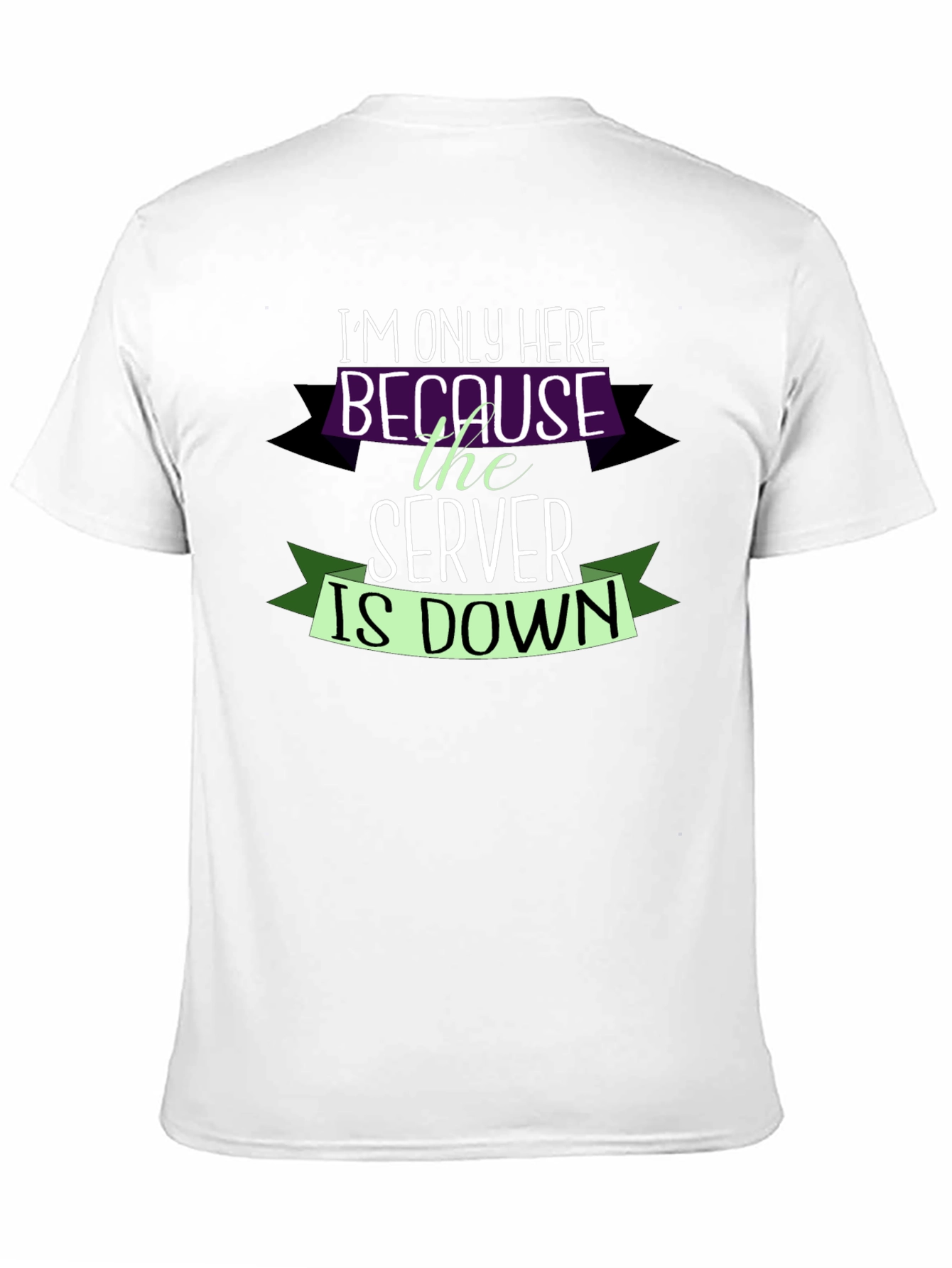 Black Server Down Funny IT T-Shirt view 11