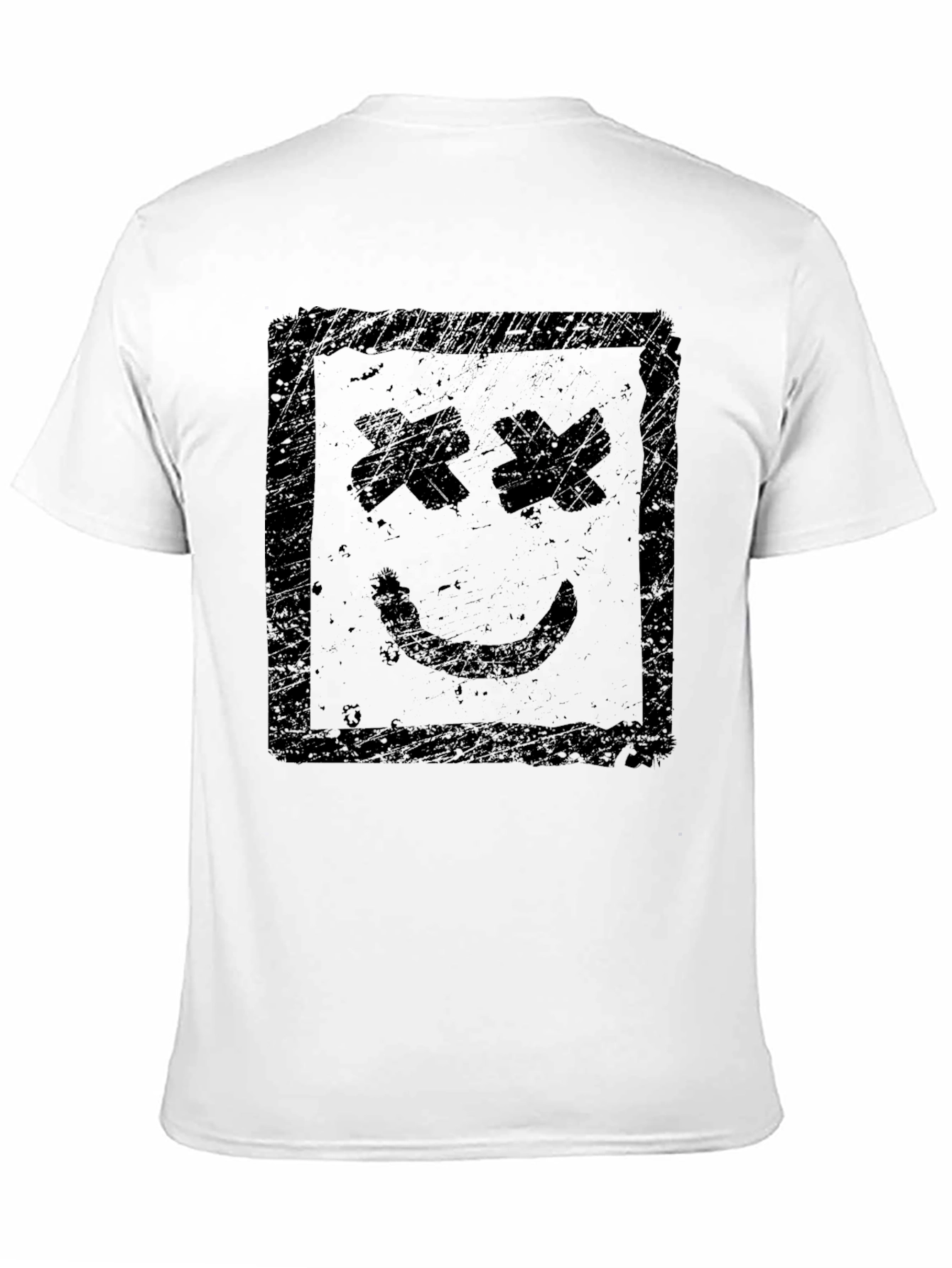 Black Distressed Graphic Tee - Smiley Face view 11