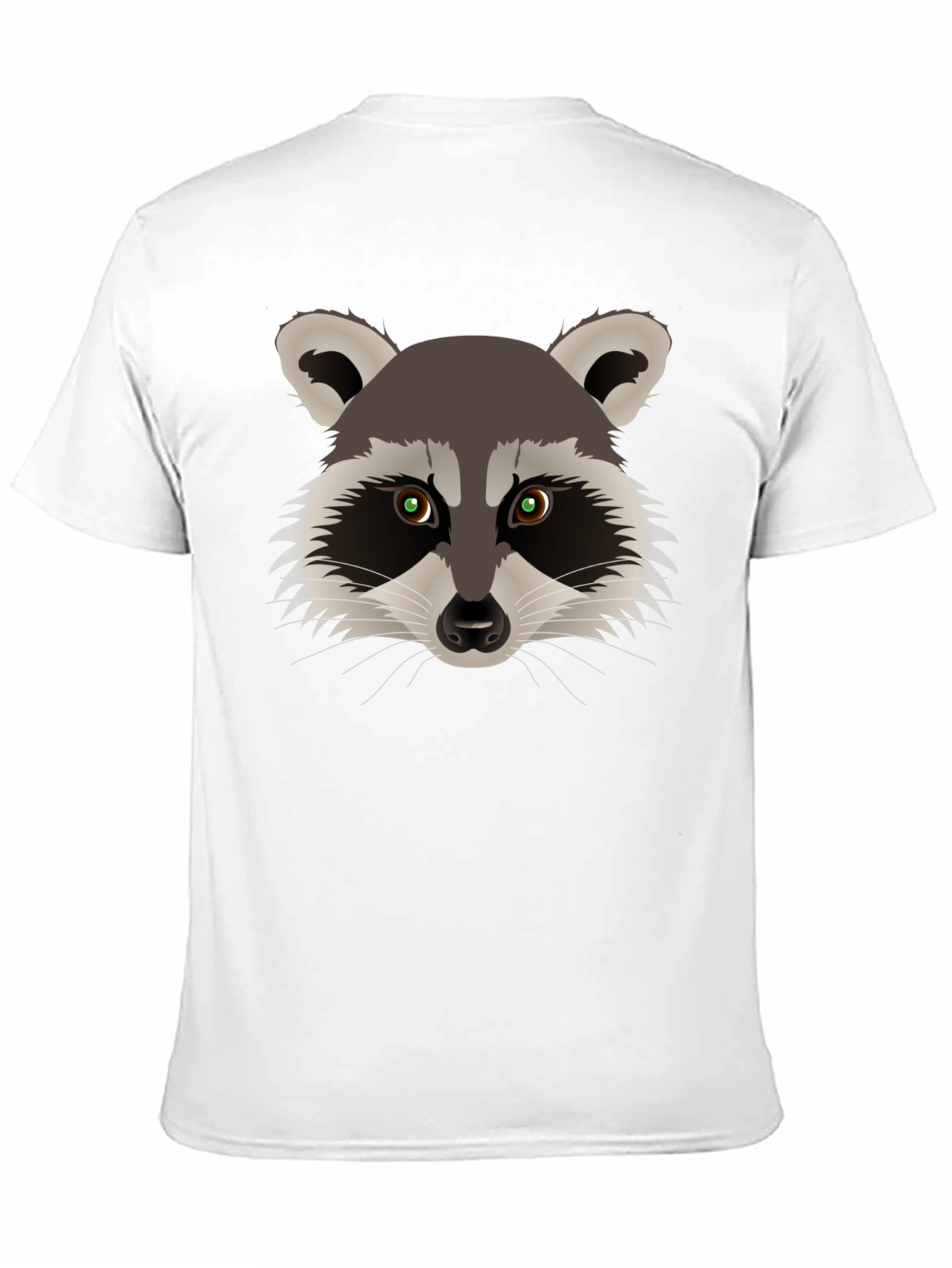 Black Raccoon Graphic Tee -  Unisex Black Cotton T-Shirt view 11
