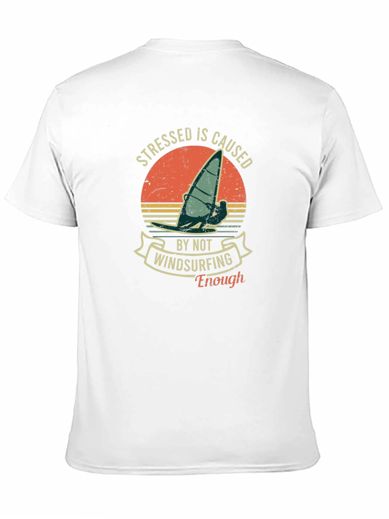 Black Windsurfing T-Shirt: Stressed Is Caused By Not Windsurfing Enough view 11