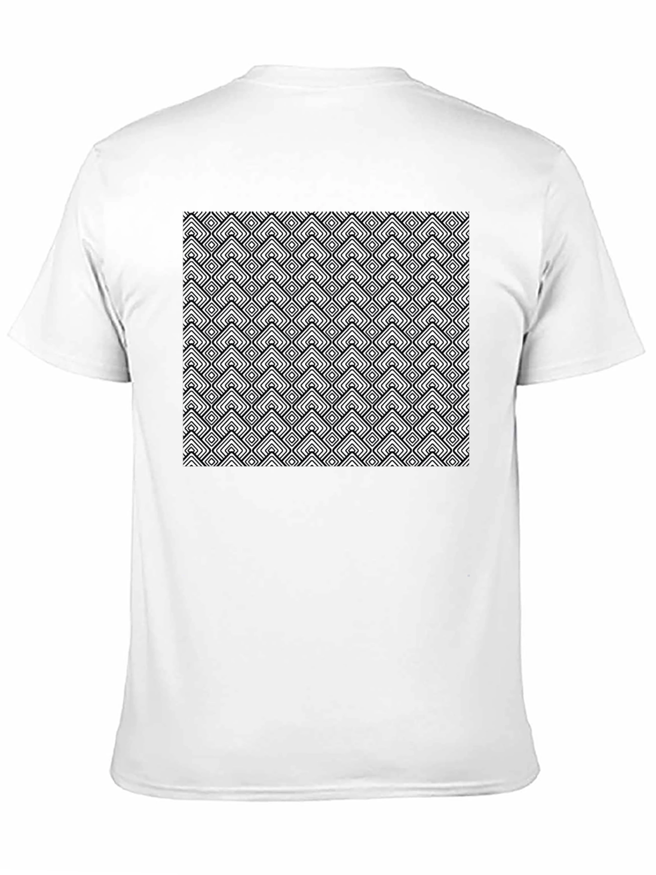 Black Geometric Pattern Tee - Black view 11