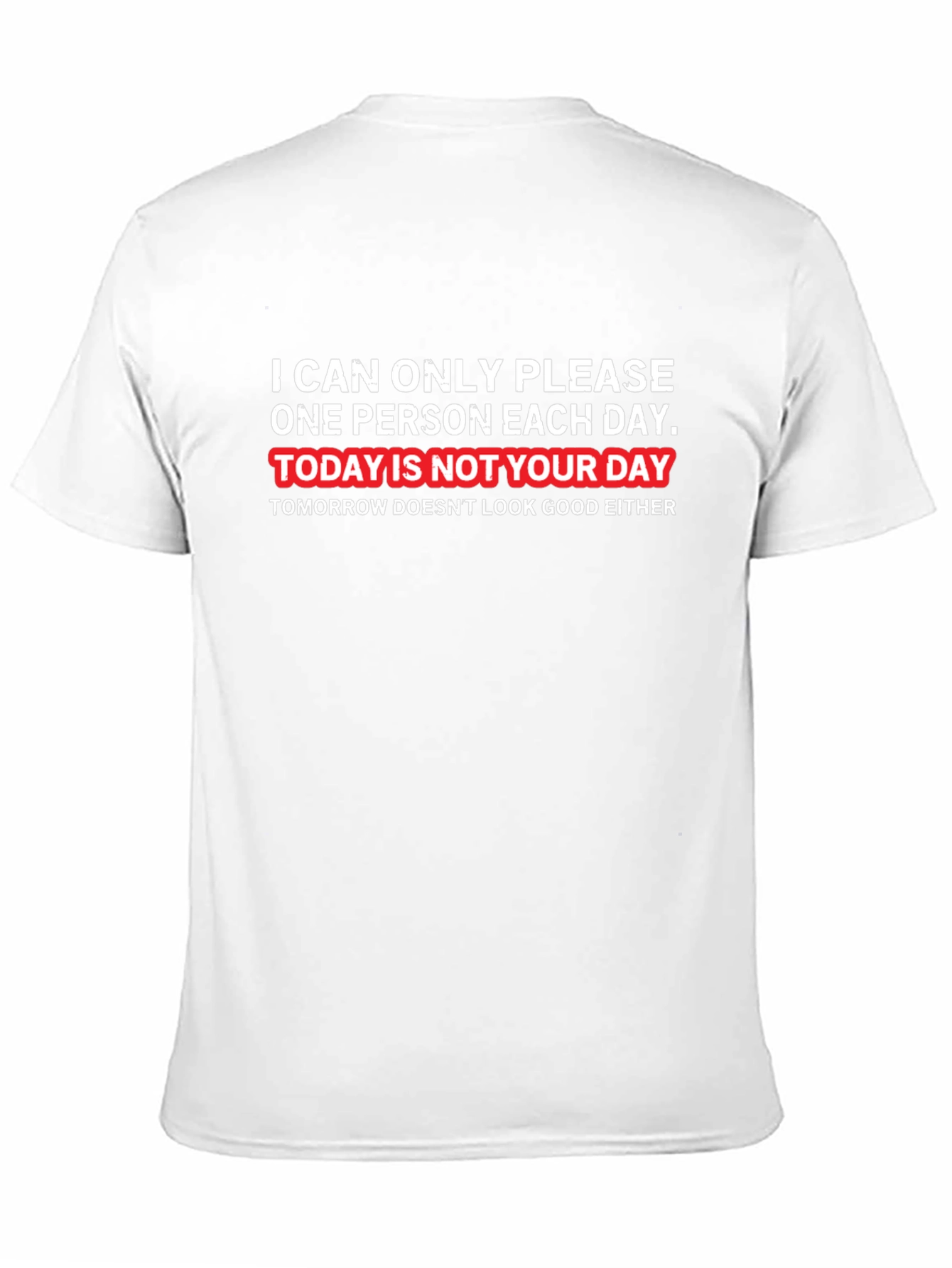 Black Humorous Graphic T-Shirt - Not Your Day view 11
