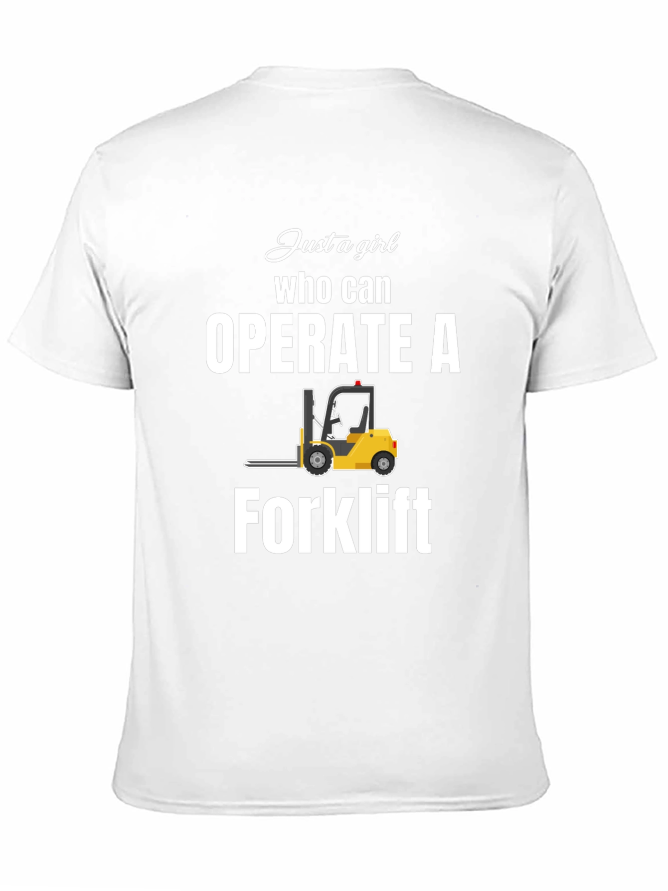 Black Forklift Operator T-Shirt - Just a Girl Who Can view 11