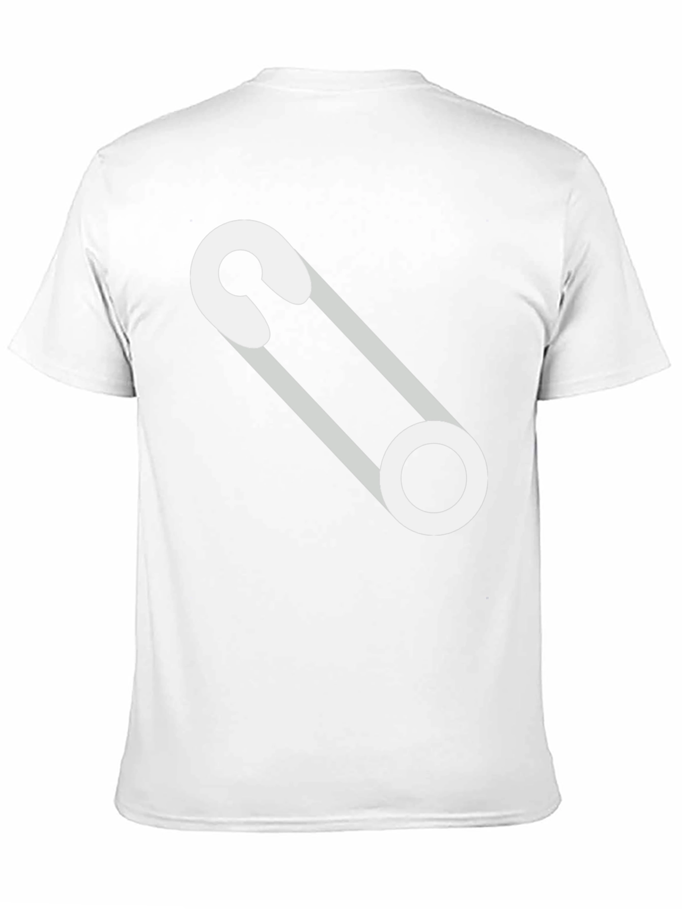 Black Safety Pin Graphic T-Shirt - Modern Casual Tee view 11