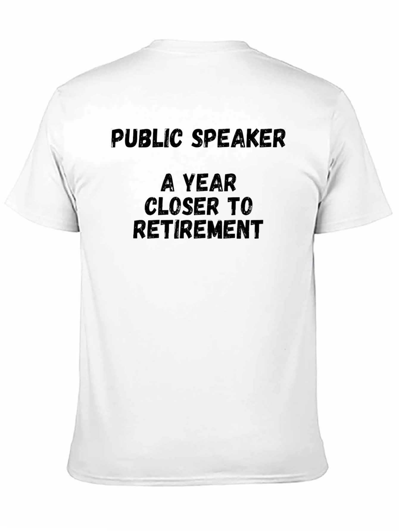 Black Public Speaker Retirement T-Shirt - Black view 11