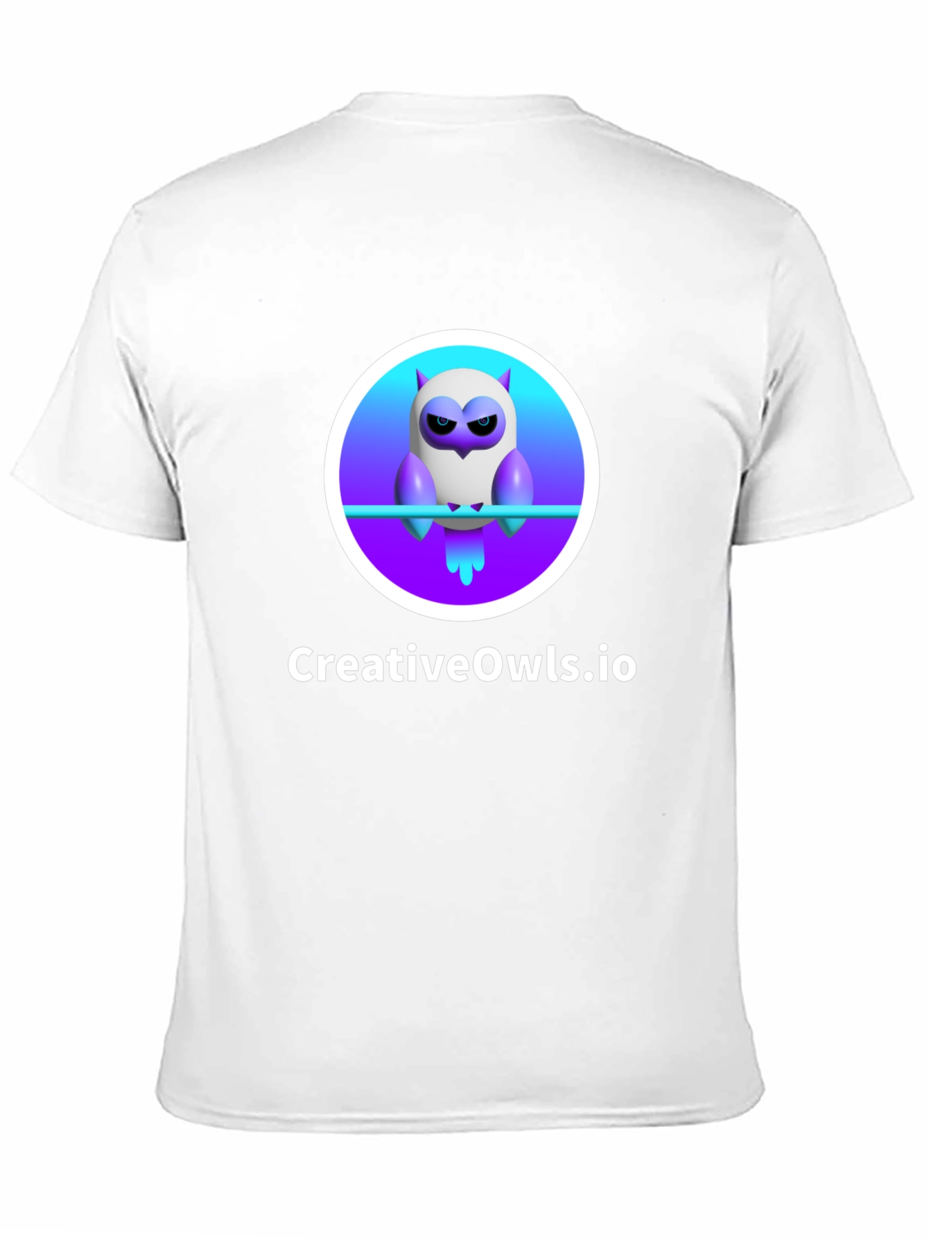 Black CreativeOwls.io T-Shirt view 11