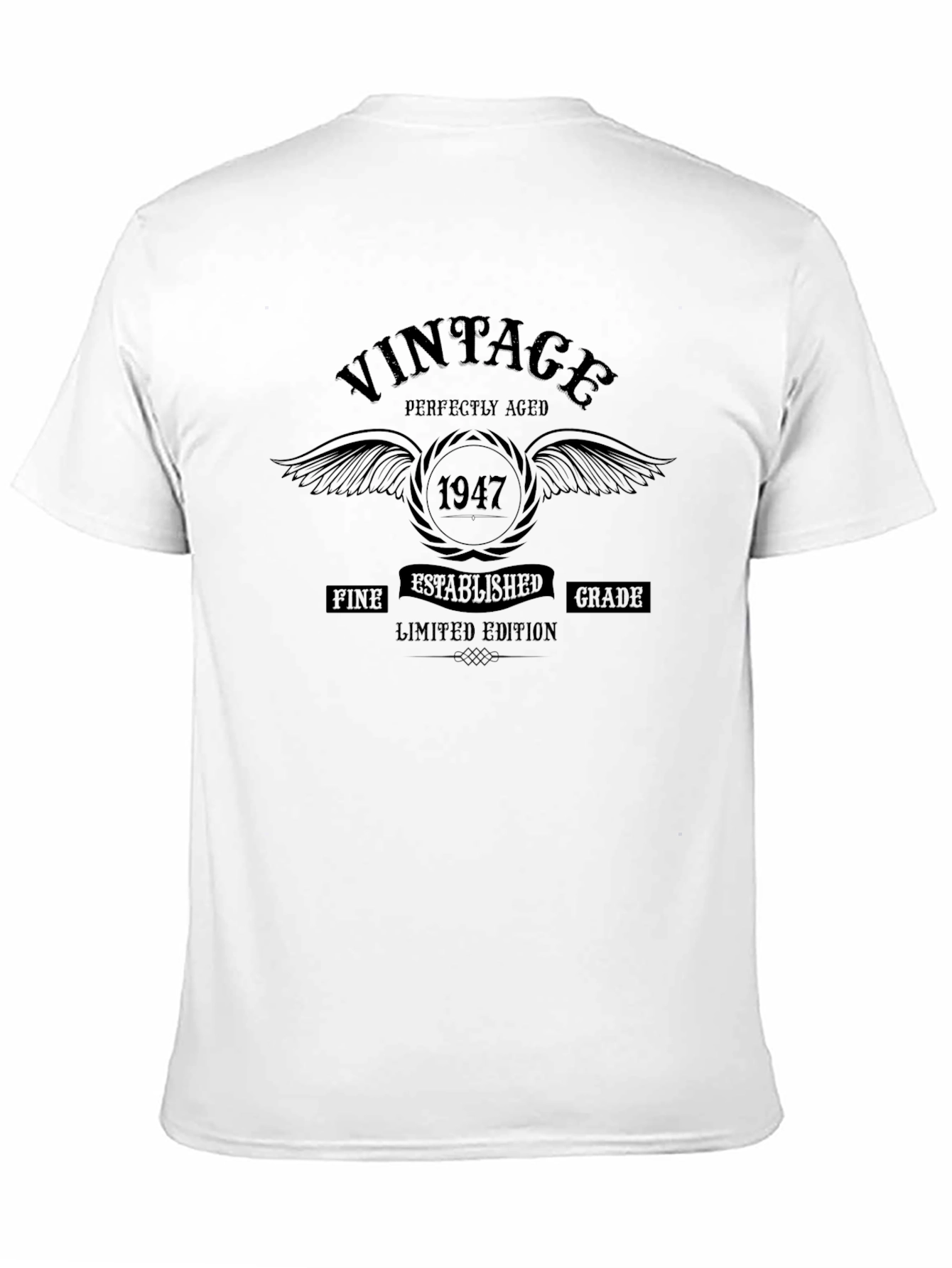 Black Vintage 1947 Established Fine Grade Limited Edition T-Shirt view 11