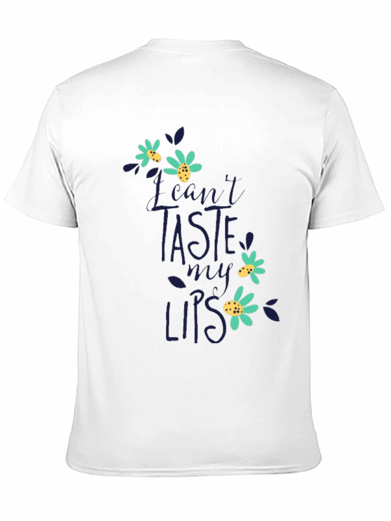 Black Floral Lips Graphic Tee - Men's Black T-Shirt view 11