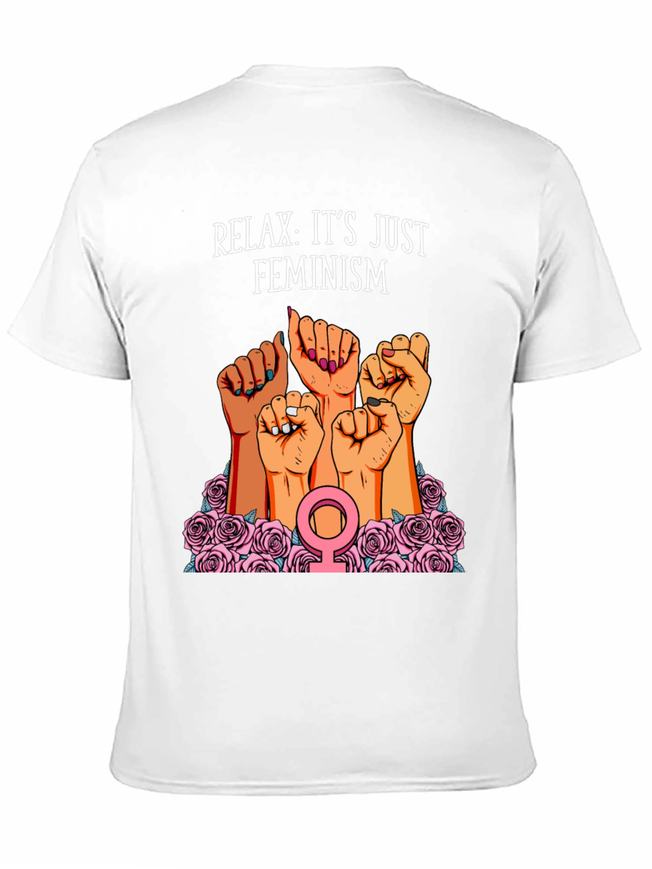 Black Feminist Power T-Shirt: Relax, It's Just Feminism! view 11