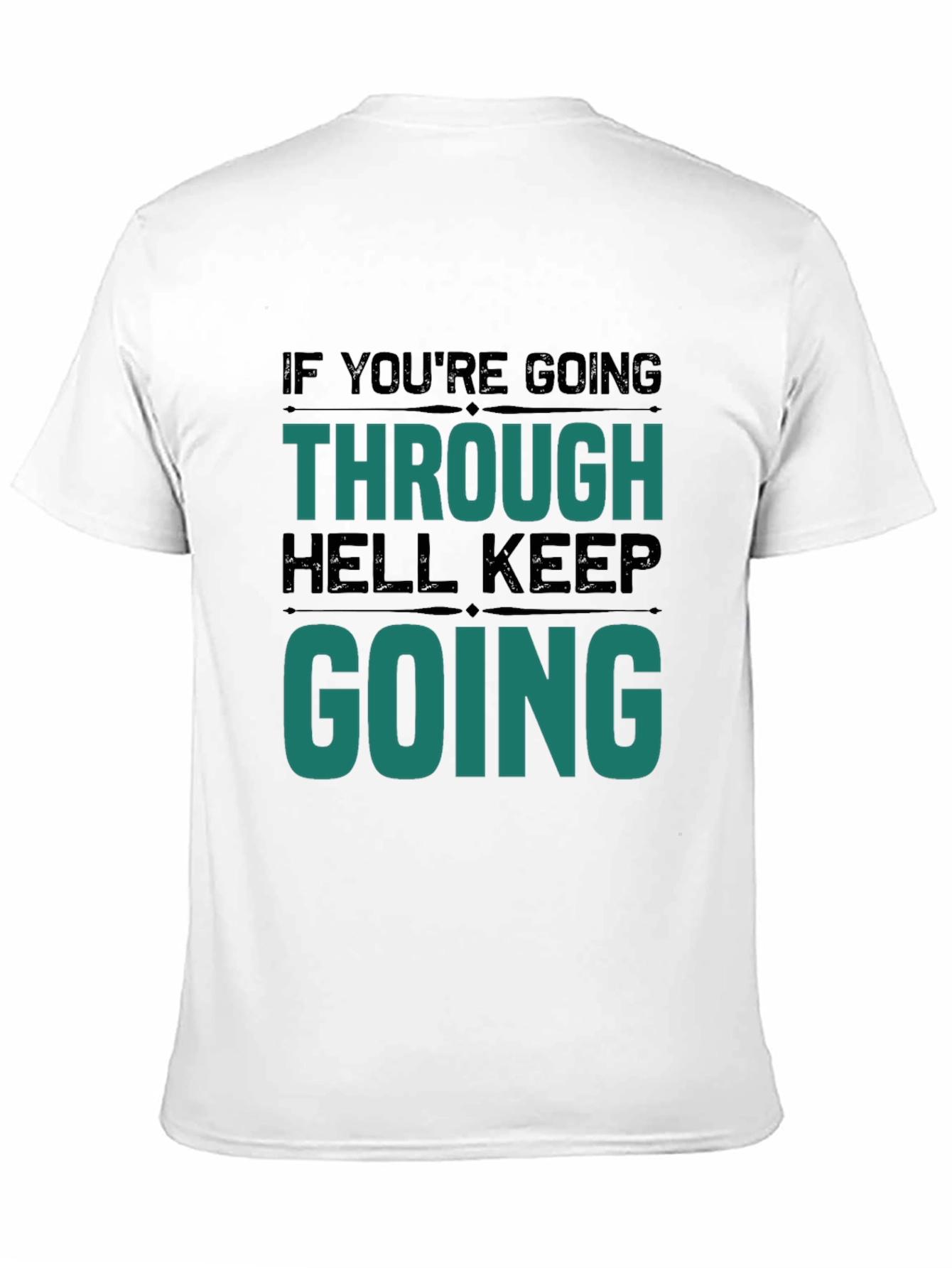 Black Motivational Graphic T-Shirt - Keep Going view 11