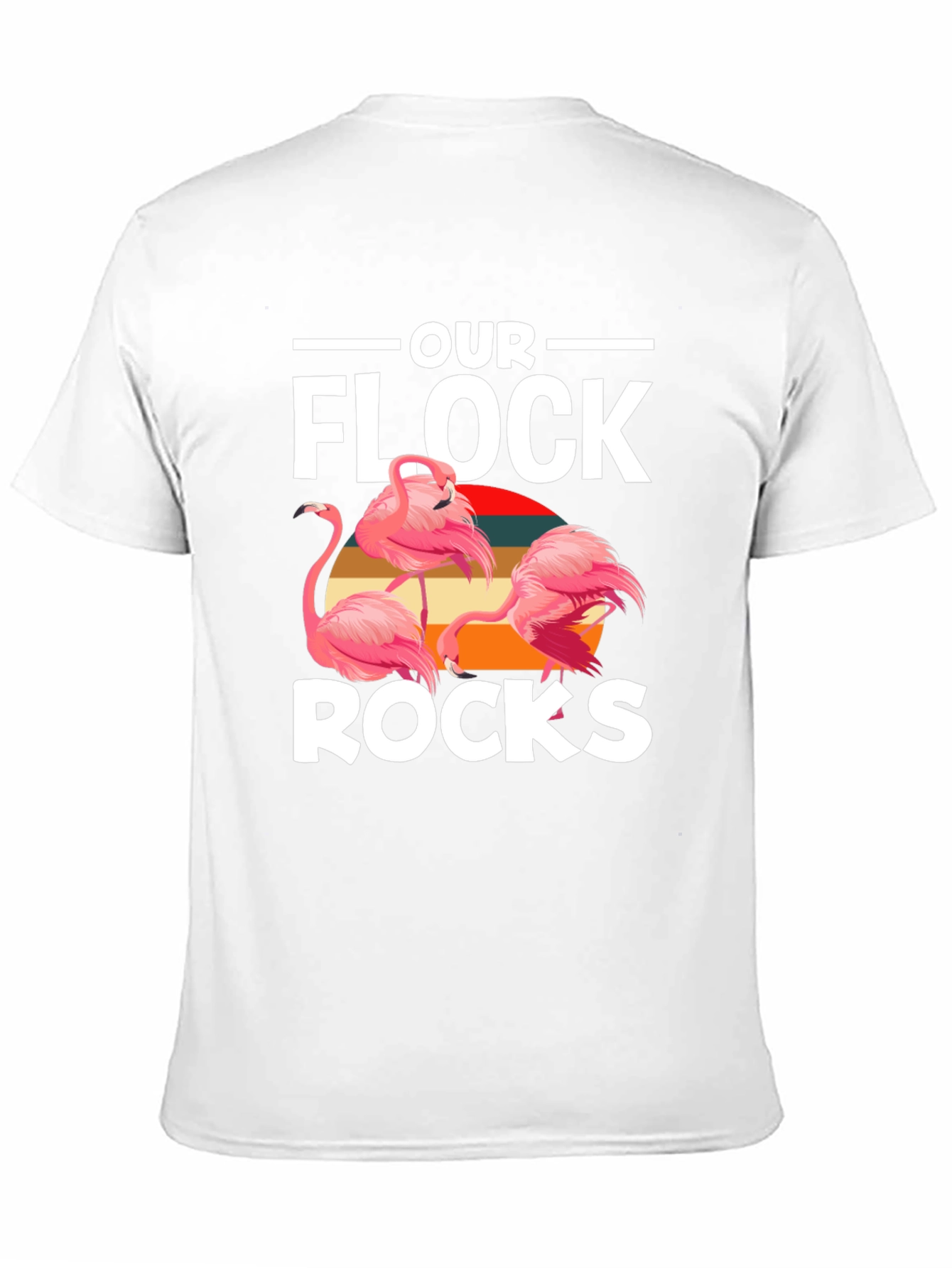 Black Our Flock Rocks Flamingo Graphic Tee view 11