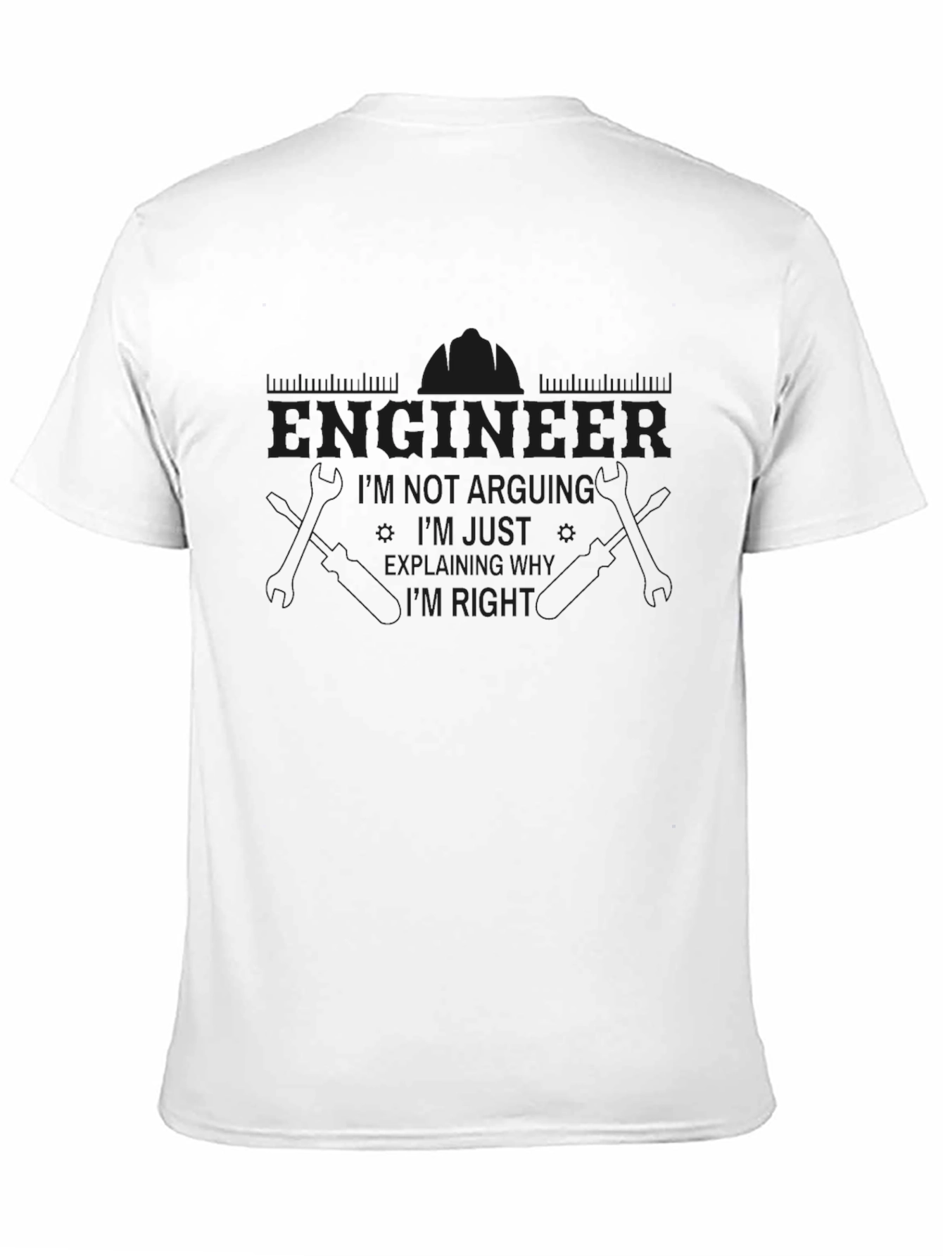 Black Engineer T-Shirt - I'm Not Arguing, Explaining! view 11