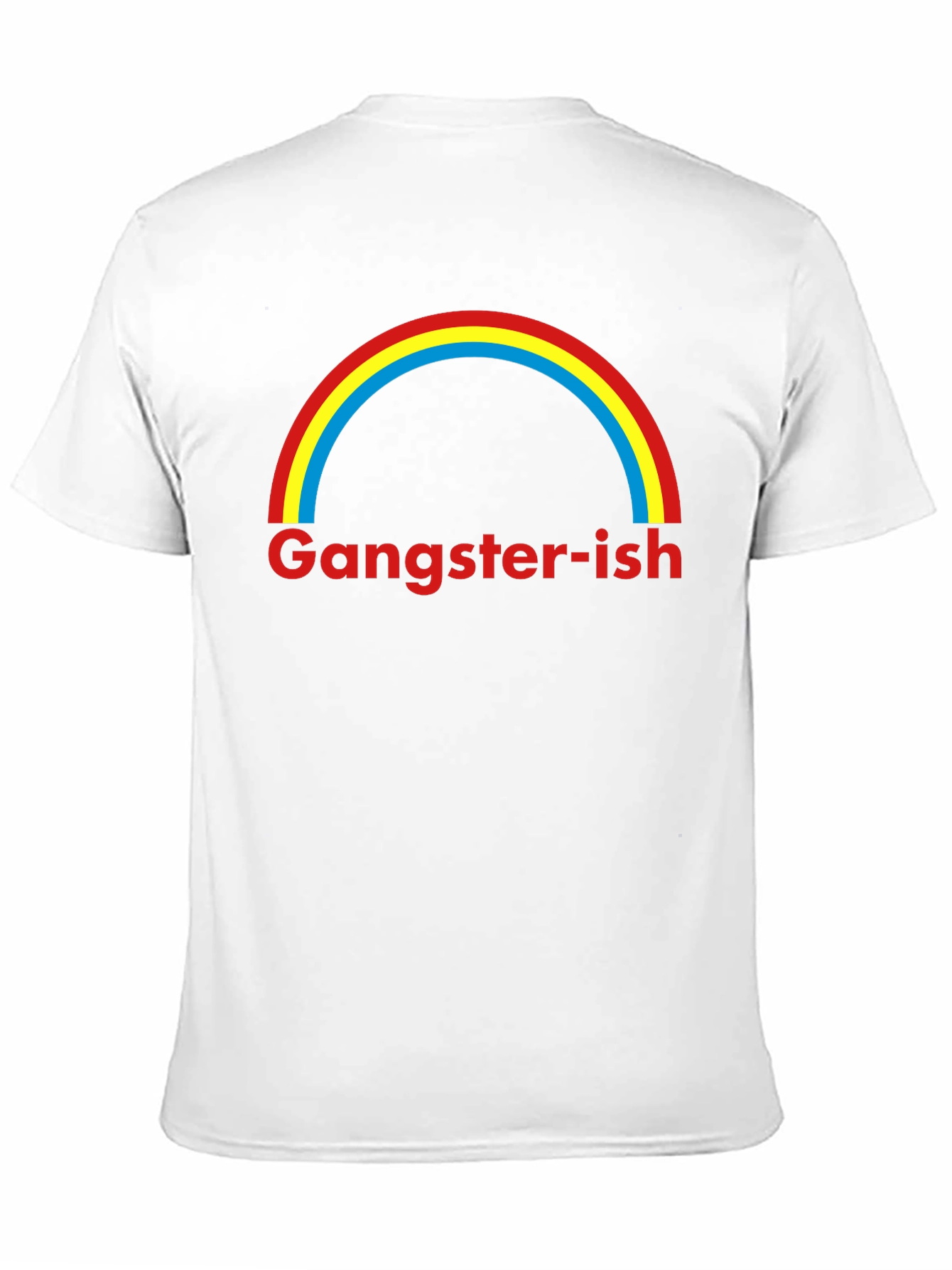 Black Gangster-ish Rainbow Graphic Tee - Trendy Style view 11
