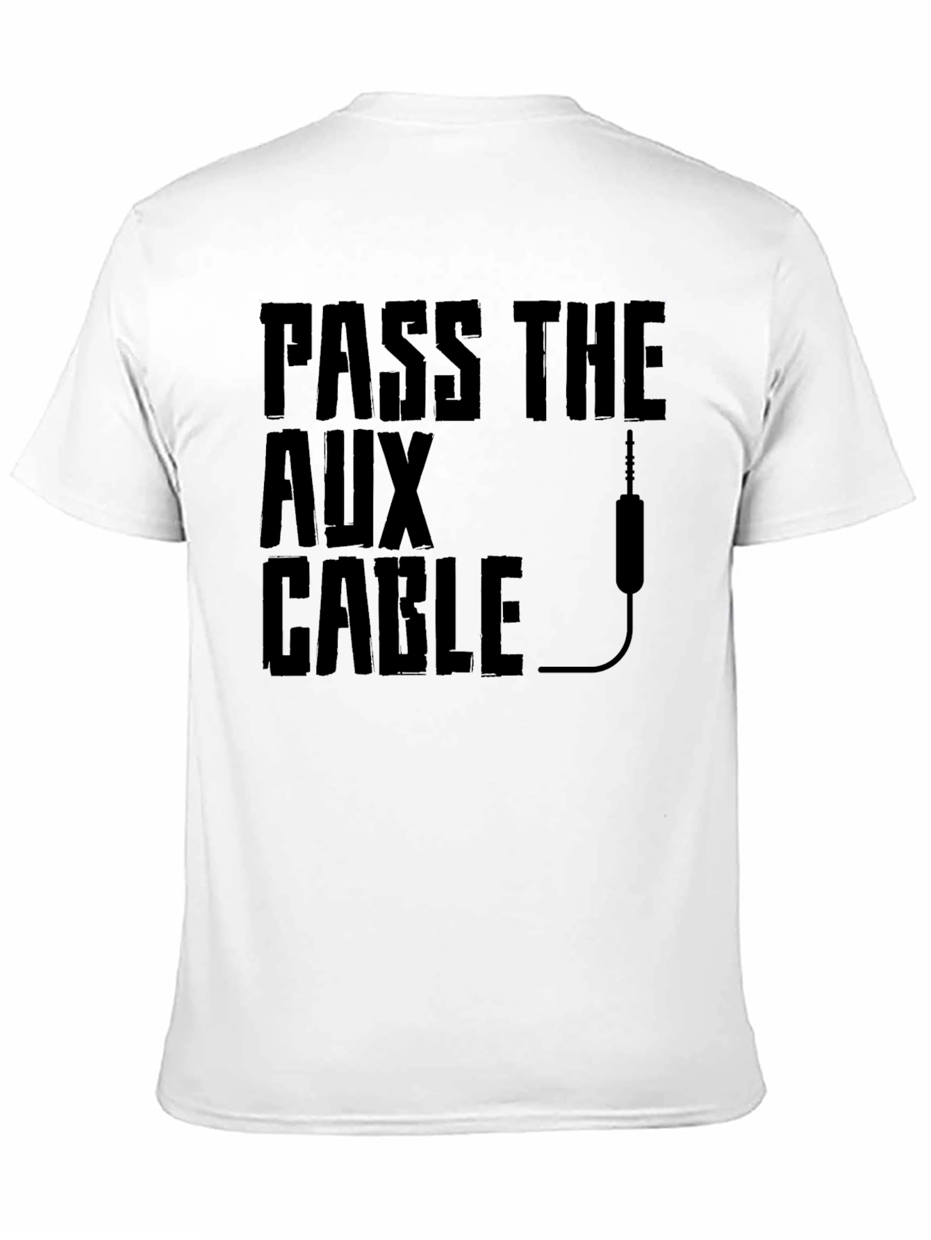 Black Pass the Aux Cable Graphic T-Shirt - Black view 11