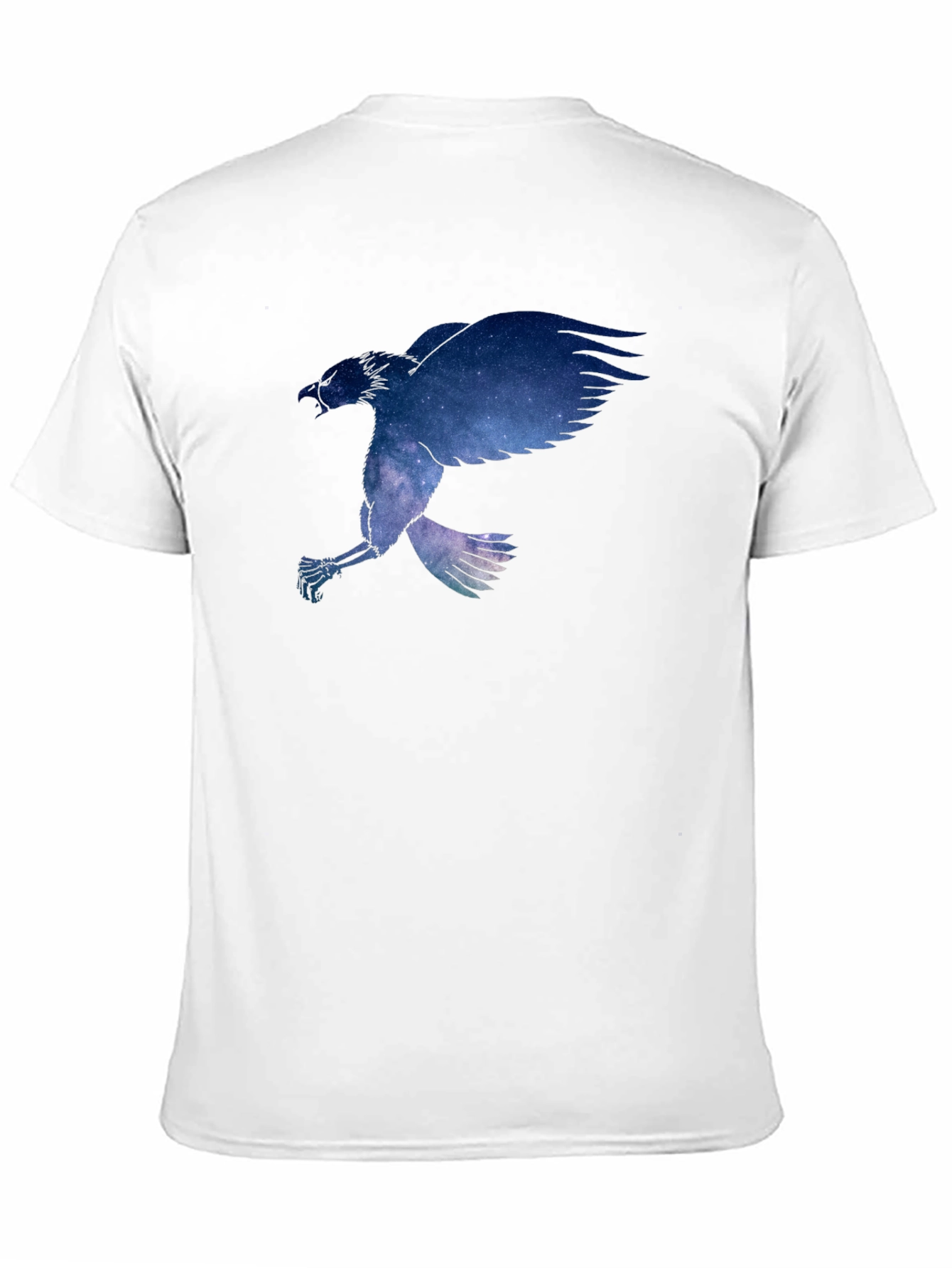 Black Cosmic Raven Graphic Tee - Black Cotton Blend view 11