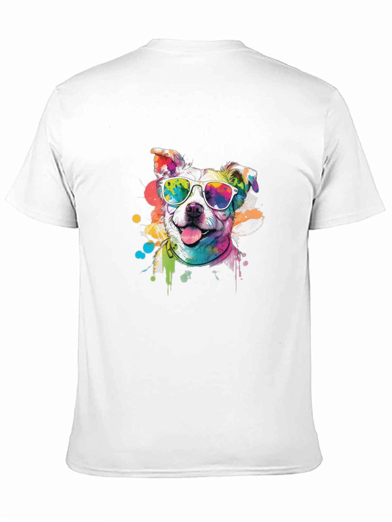 Black Cool Dog Graphic Tee - Stylish Men's Black T-Shirt view 11