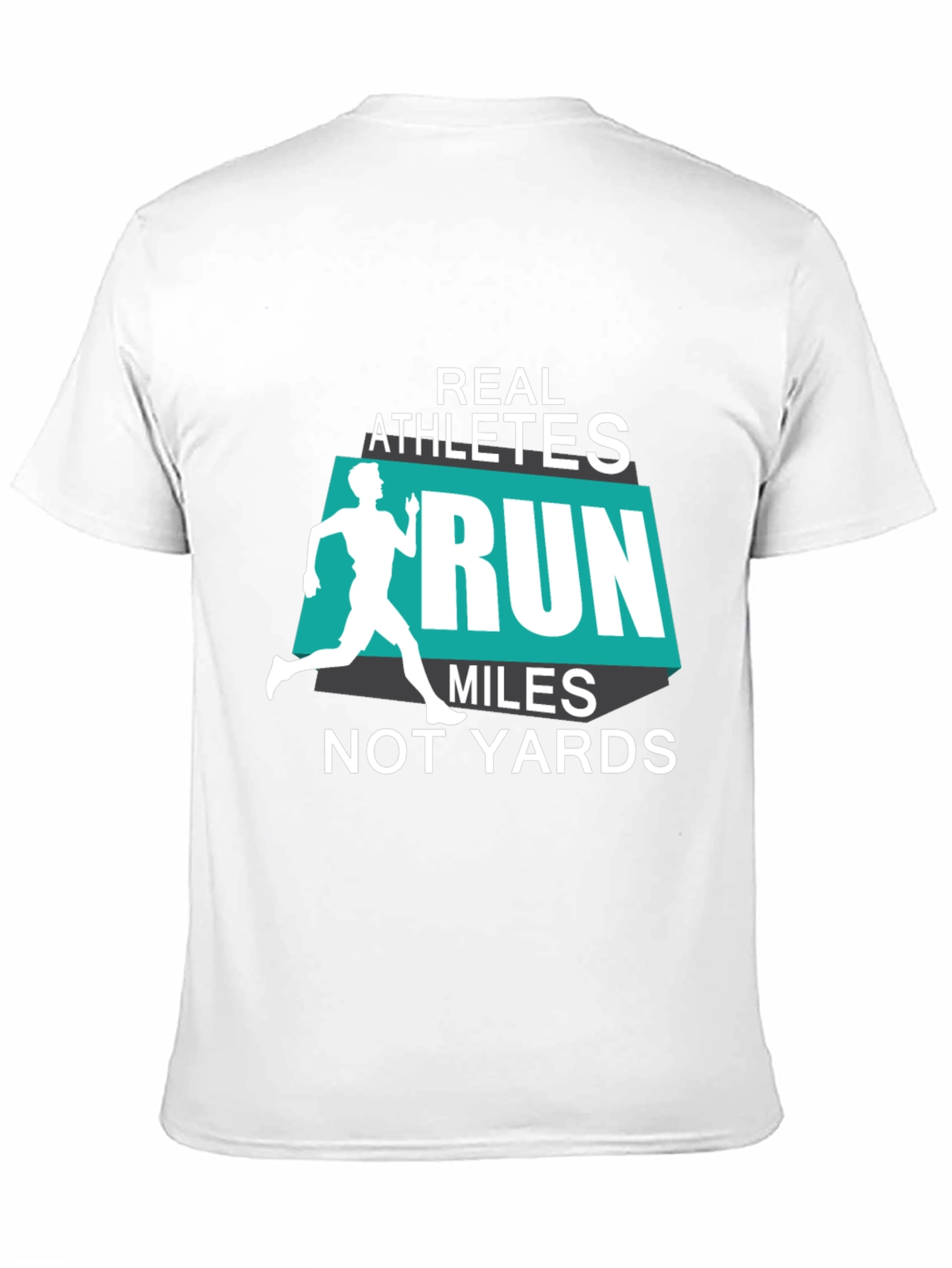 Black Real Athletes Run Miles T-Shirt view 11