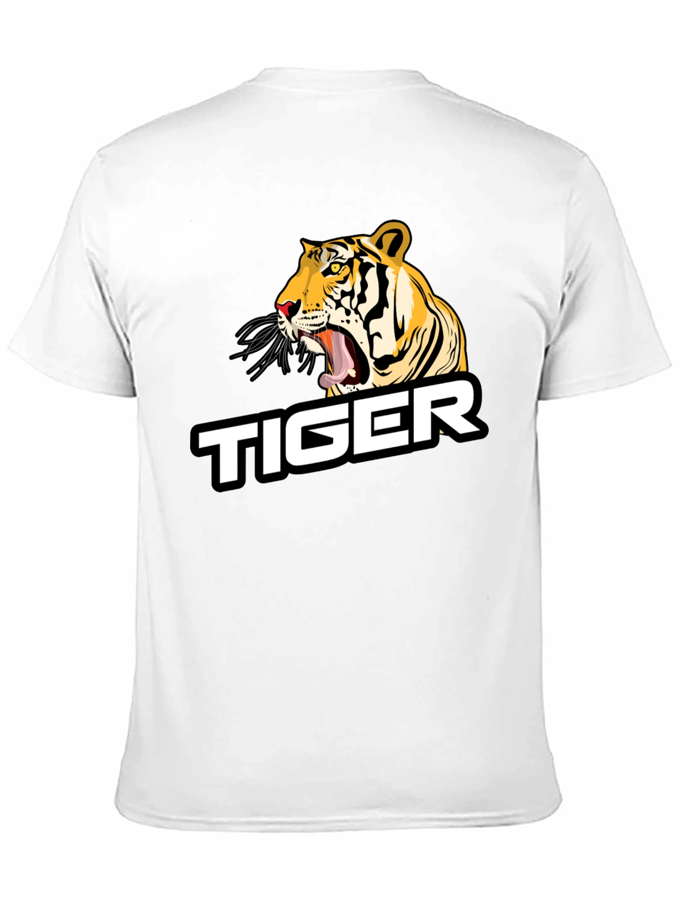 Black Roaring Tiger Graphic Tee - Black Cotton Blend view 11