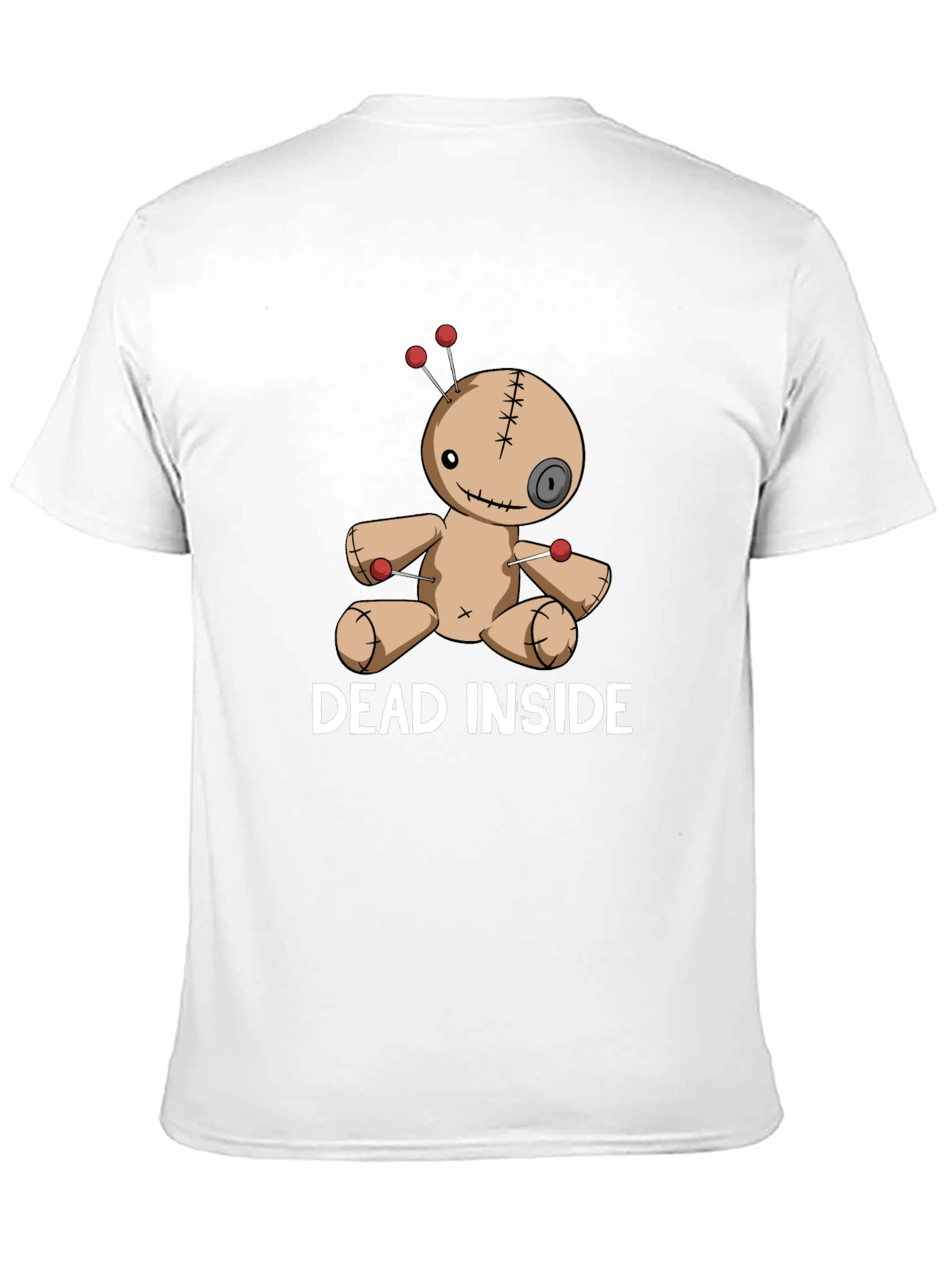 Black Dead Inside Voodoo Doll T-Shirt - Gothic Graphic Tee view 11