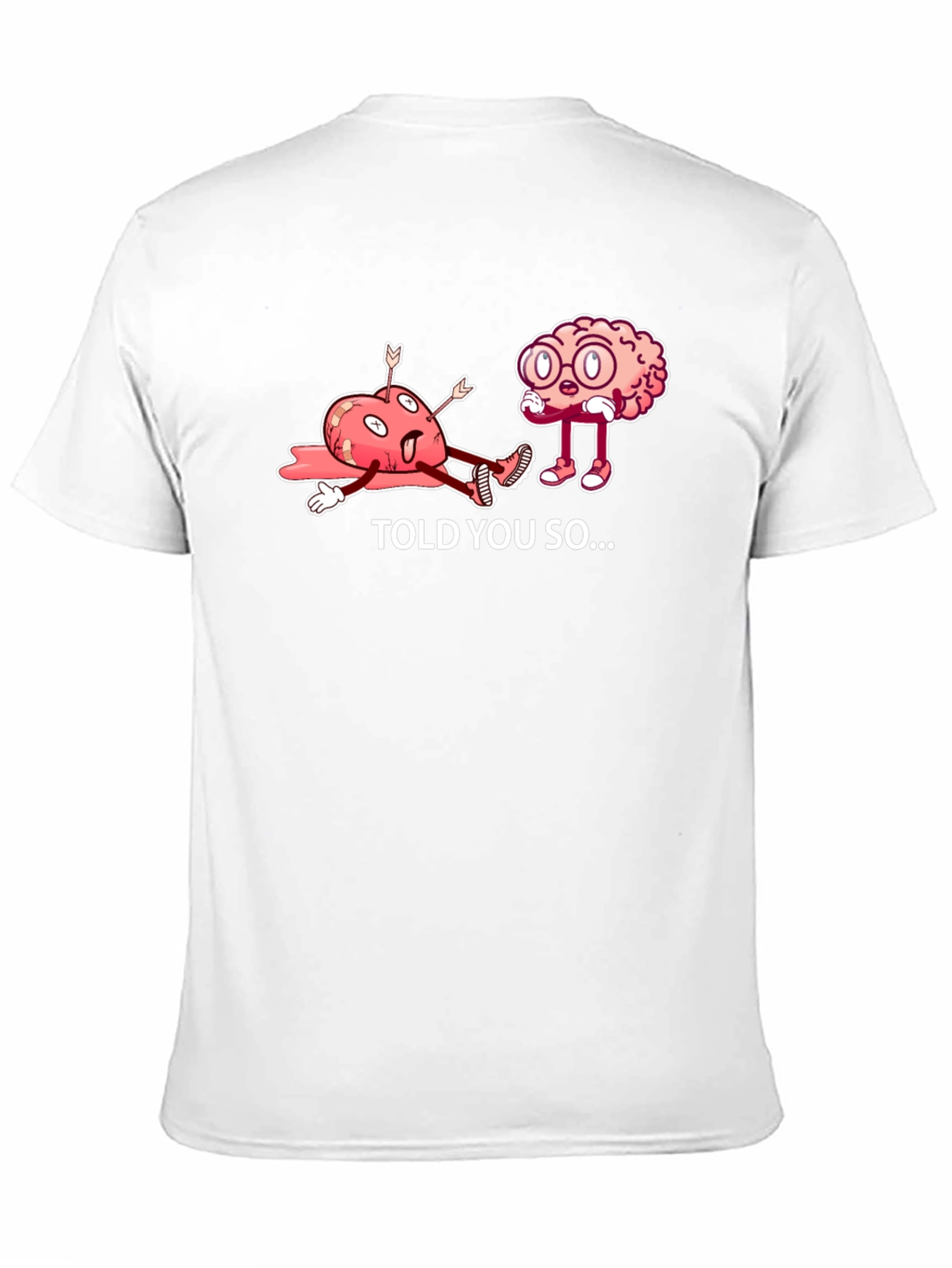 Black Brain vs. Heart Graphic T-Shirt - Told You So view 11