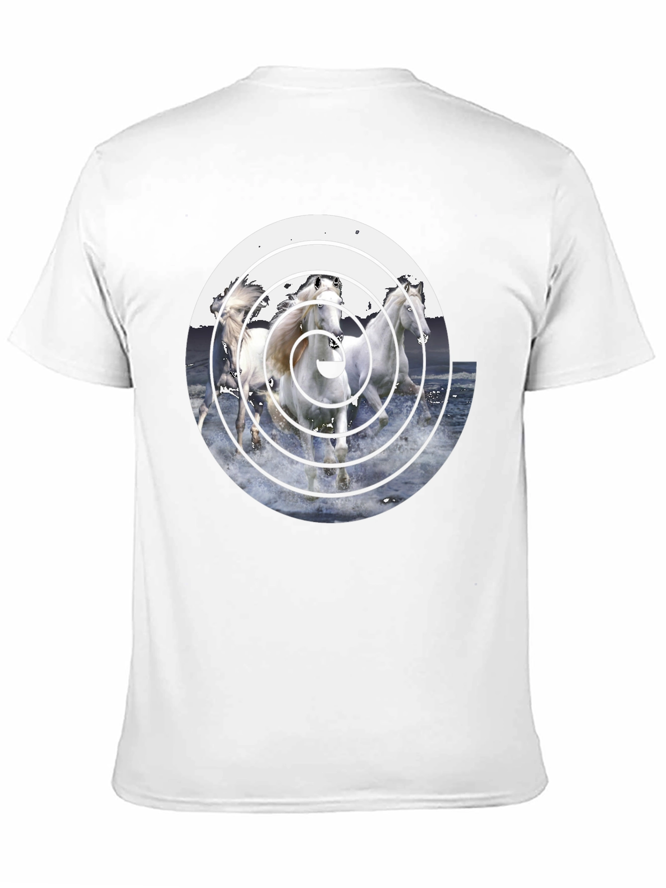 Black Horse Art Graphic Tee - Men's Black T-Shirt view 11