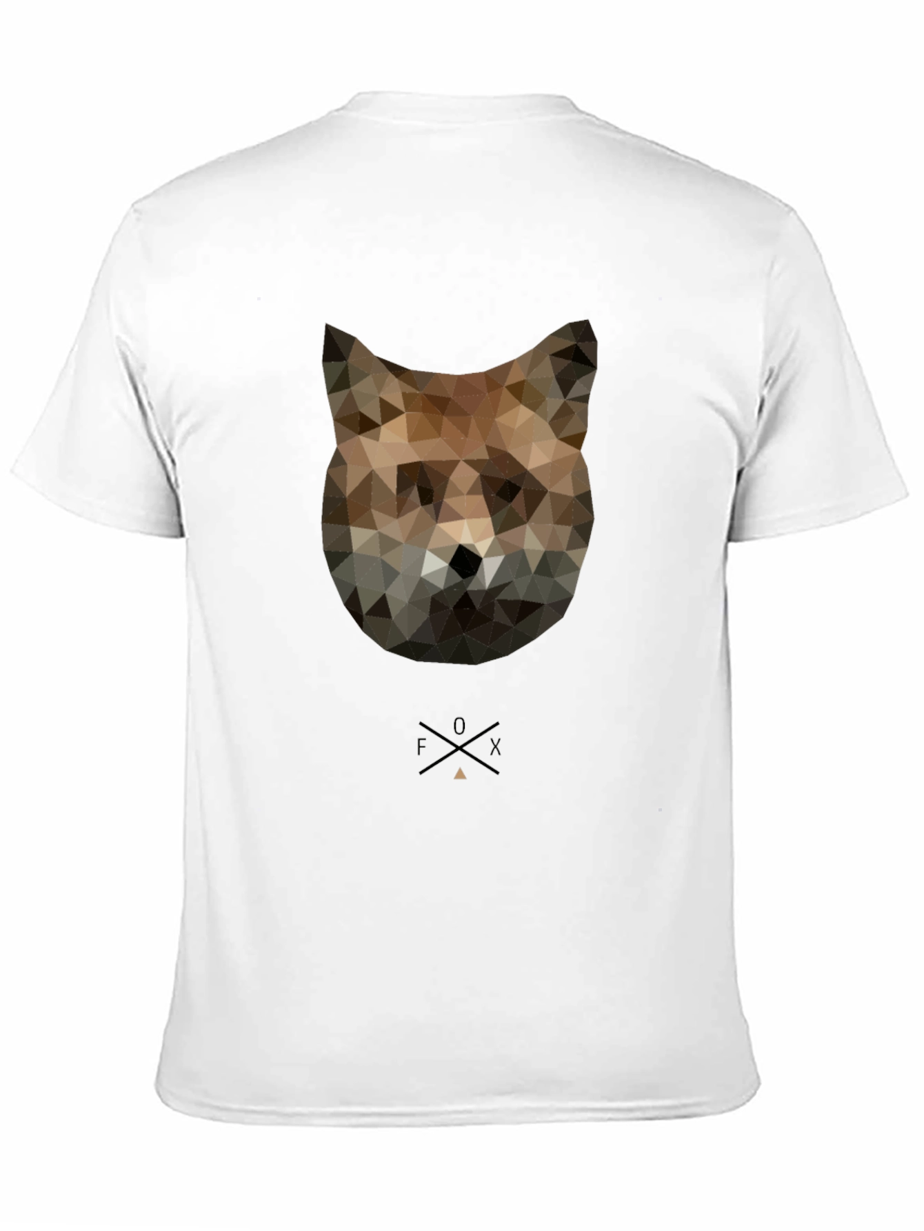 Black Geometric Fox Graphic Tee - Modern Style view 11