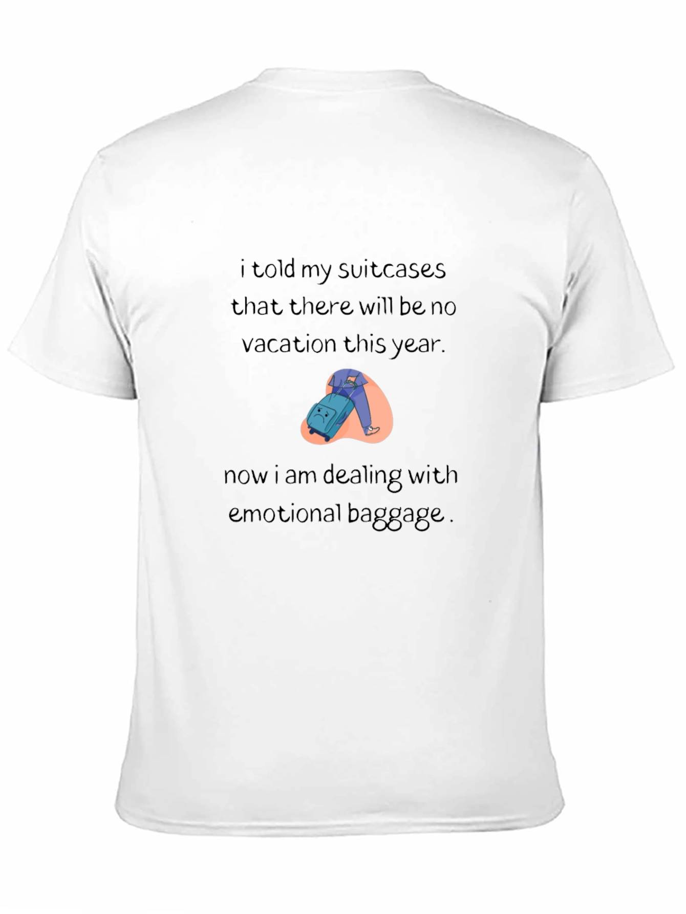 Black Emotional Baggage T-Shirt - Vacation Humor view 11