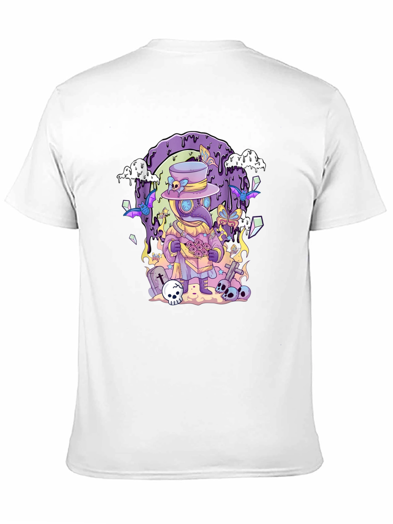 Black Plague Doctor Graphic Print Black T-Shirt view 11