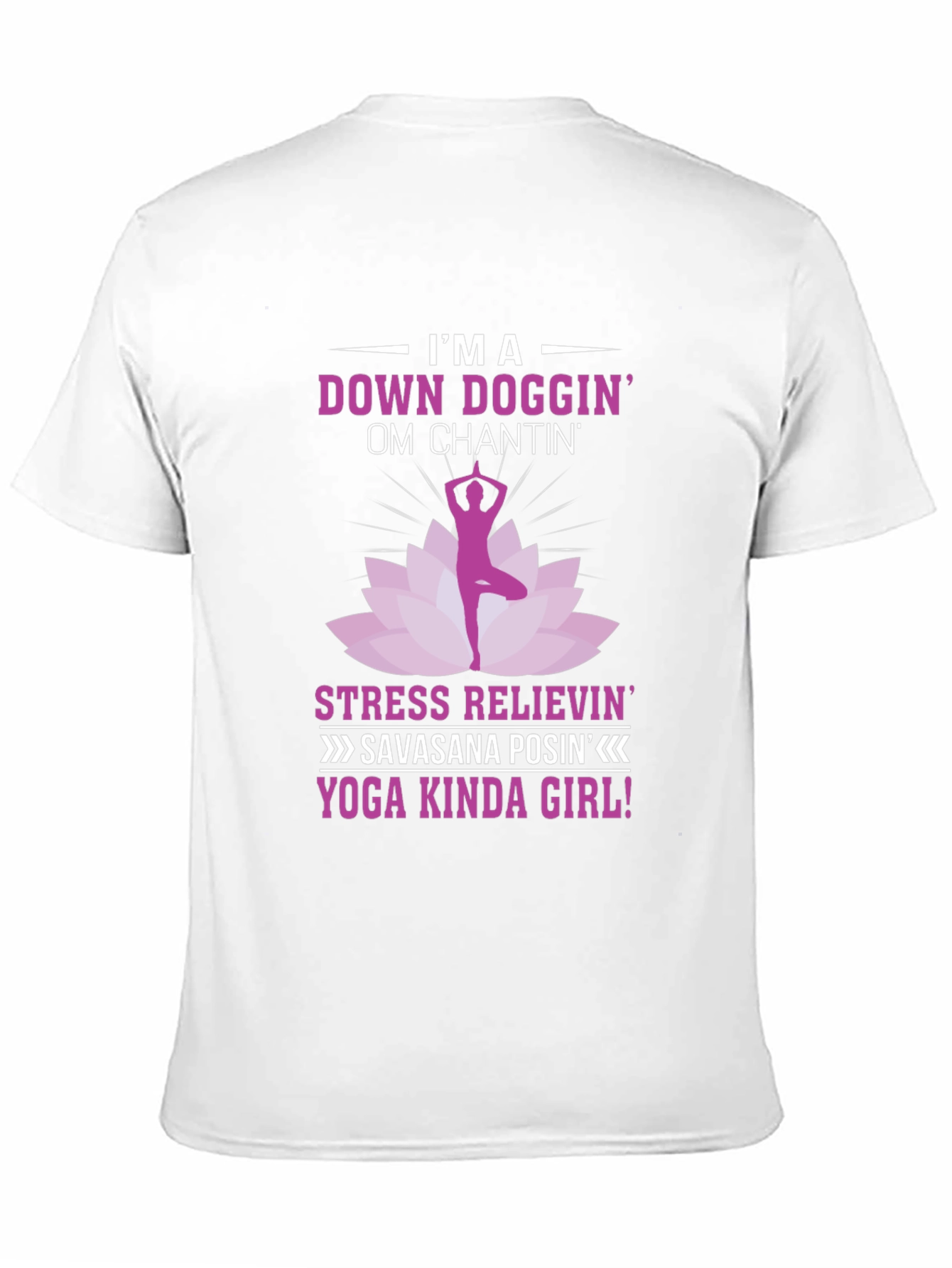 Black Yoga Kinda Girl Graphic Tee - Down Doggin' Om Chanting T-Shirt view 11