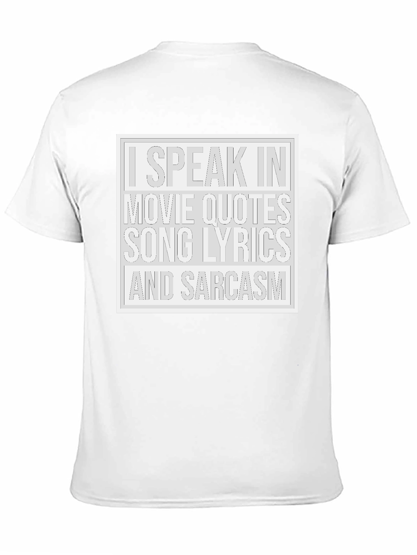 Black Movie Quotes Song Lyrics Sarcasm T-Shirt view 11