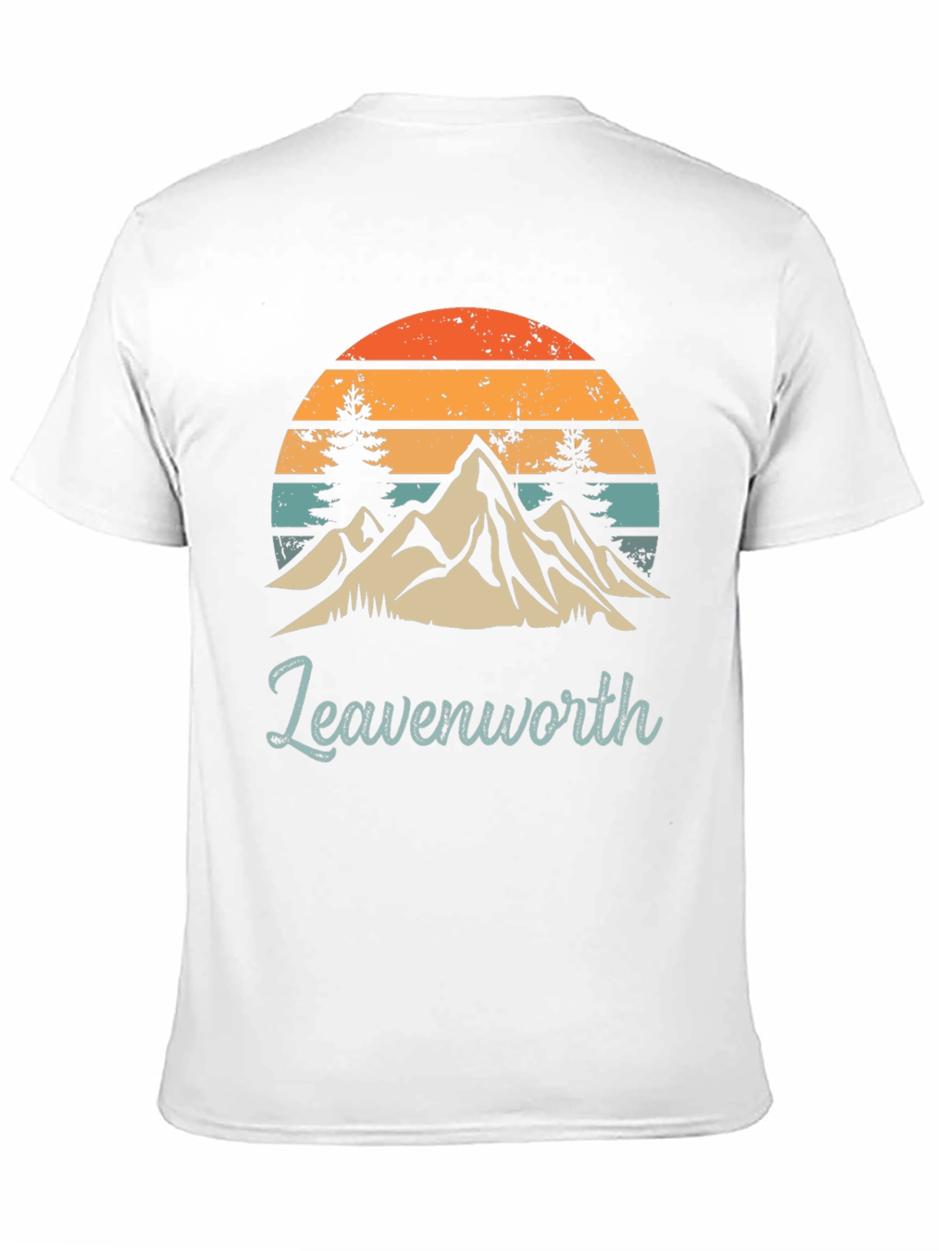 Black Leavenworth Mountain Sunset Graphic Tee view 11