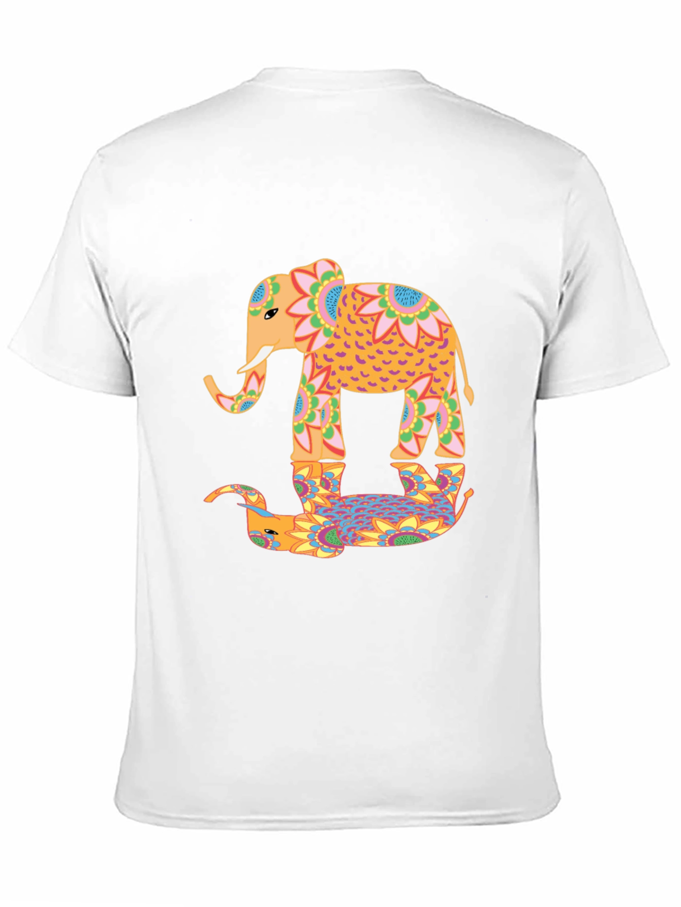Black Elephant Reflection Graphic Tee - Unique Design view 11