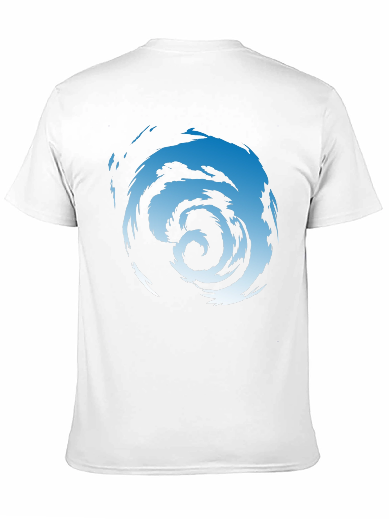 Black Abstract Swirl Graphic Tee - Men's Black Cotton T-Shirt view 11