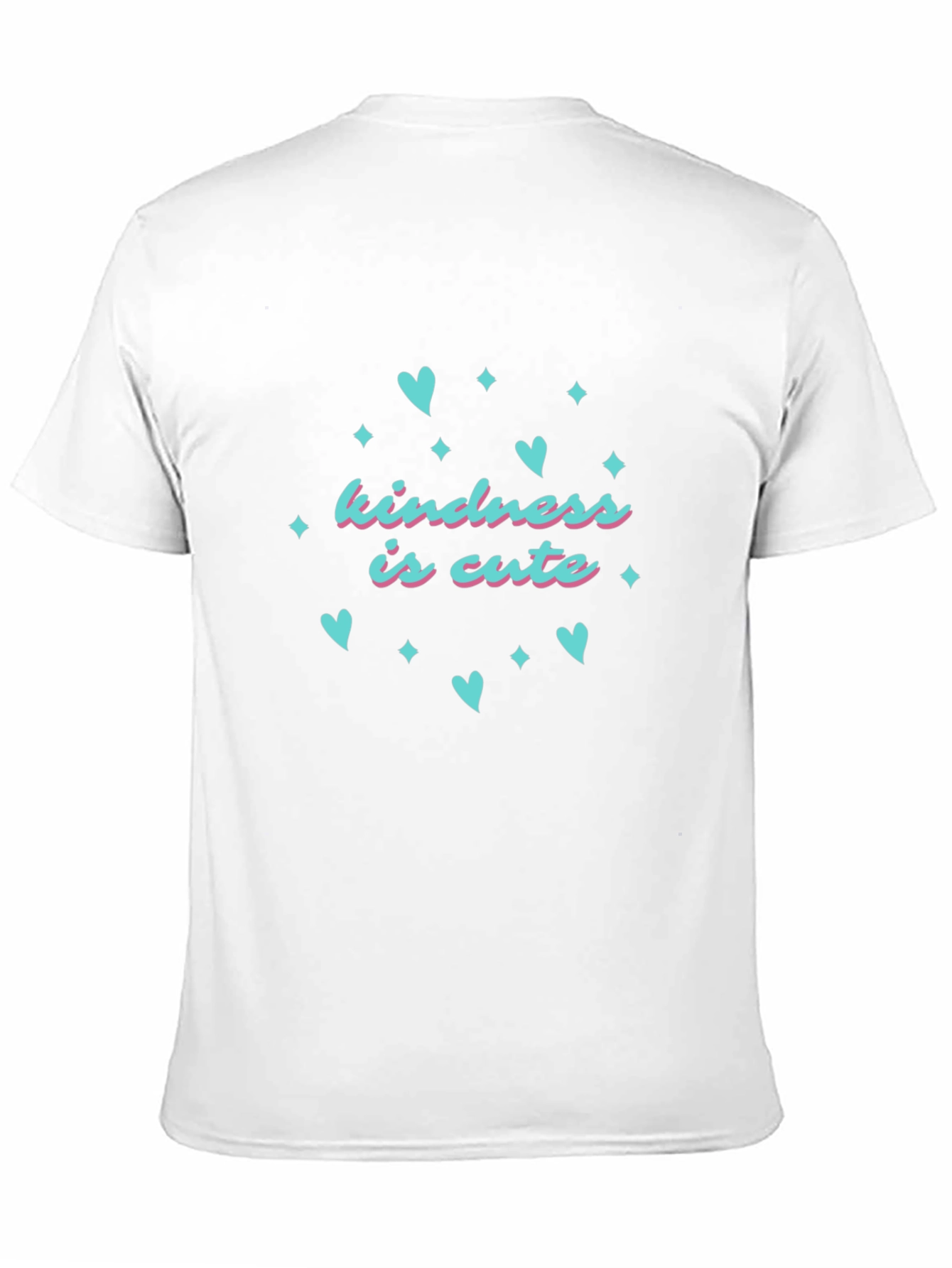 Black Kindness is Cute T-Shirt - Black Crew Neck view 11