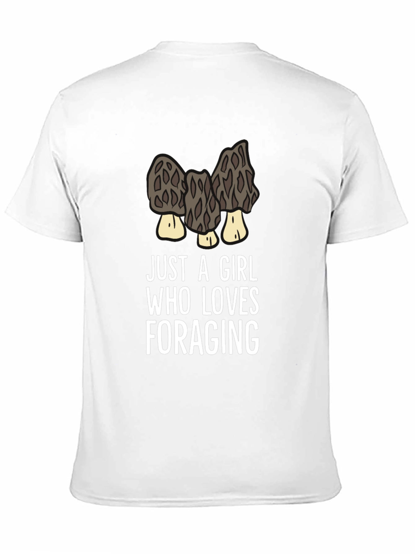 Black Morel Mushroom Foraging Girl's T-Shirt view 11