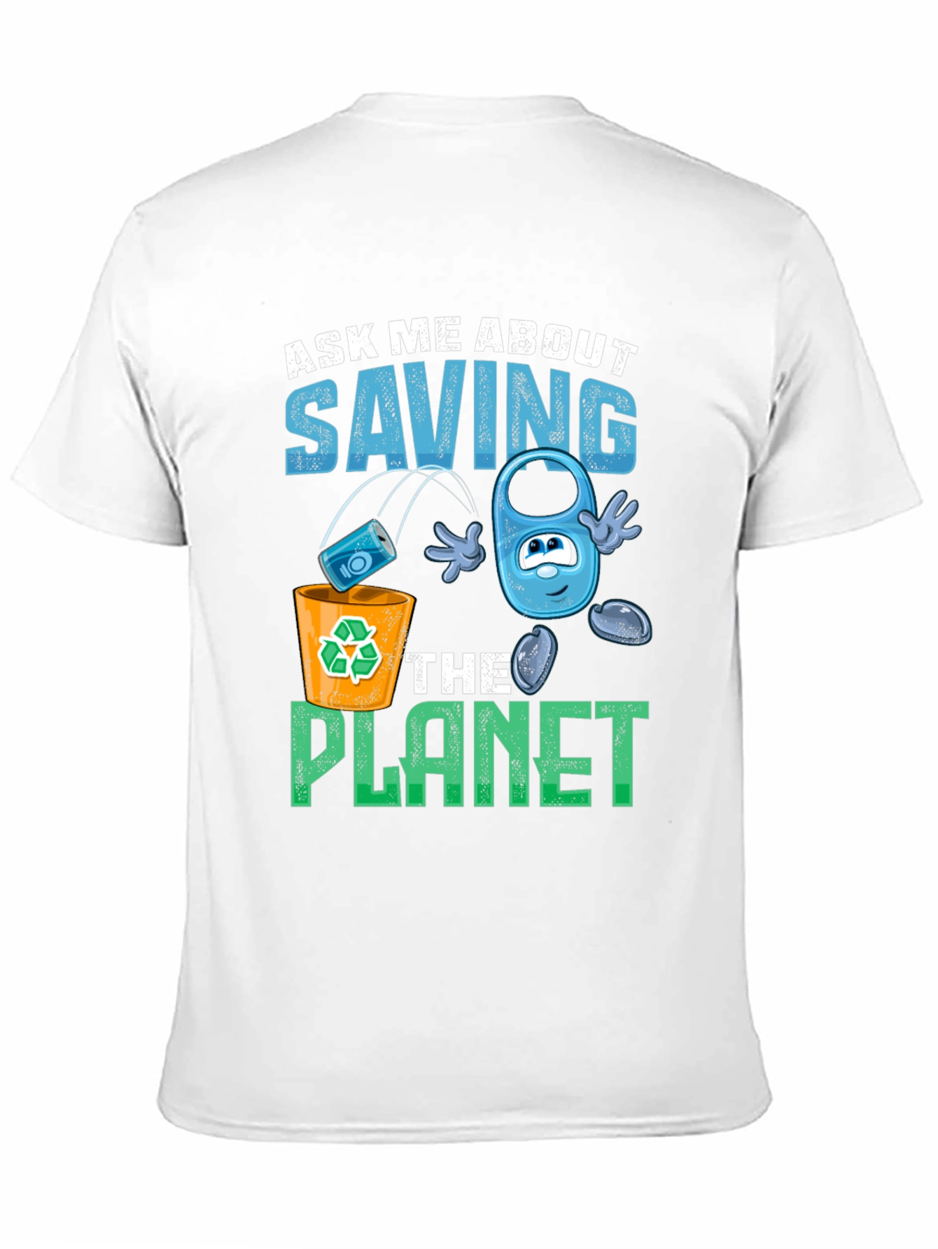 Black Eco-Friendly "Save the Planet" Graphic T-Shirt view 11
